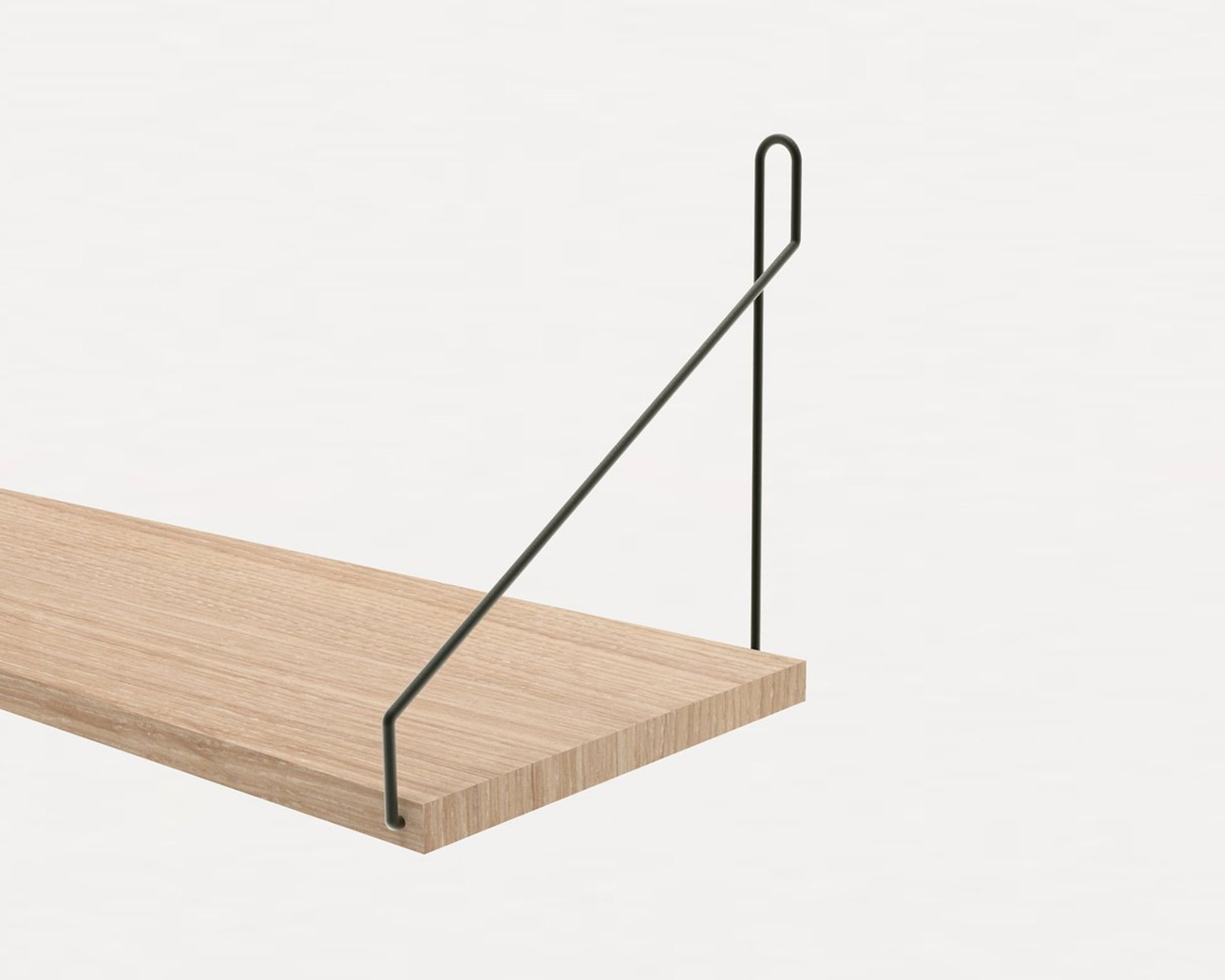 FRAMA - Shelf - White Oiled Oak Shelf - 80 cm - White/Black