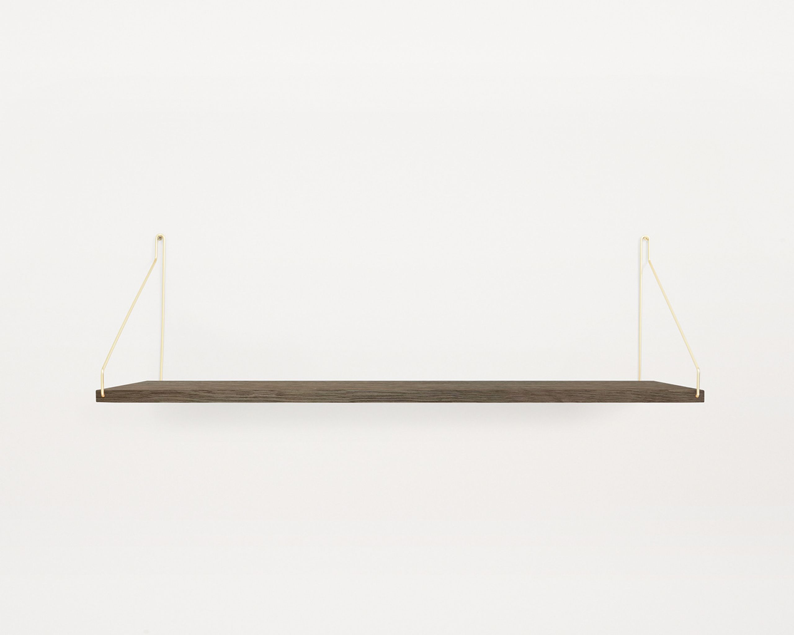 FRAMA - Étagère - Dark Oiled Oak Shelf - 80 cm - Dark/Brass