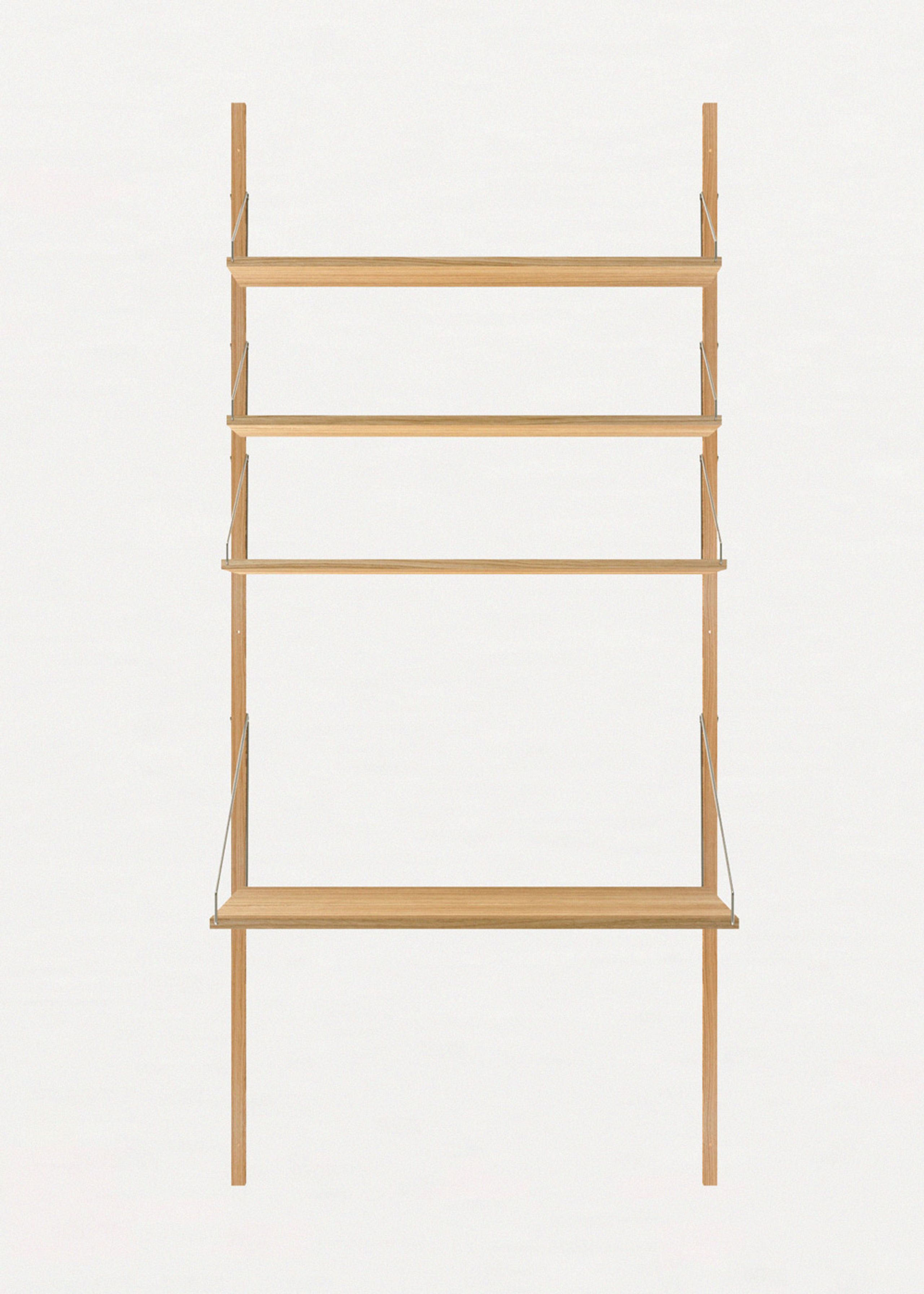 FRAMA - Display - Shelf Library H1852 / Desk Section - Natural Oak