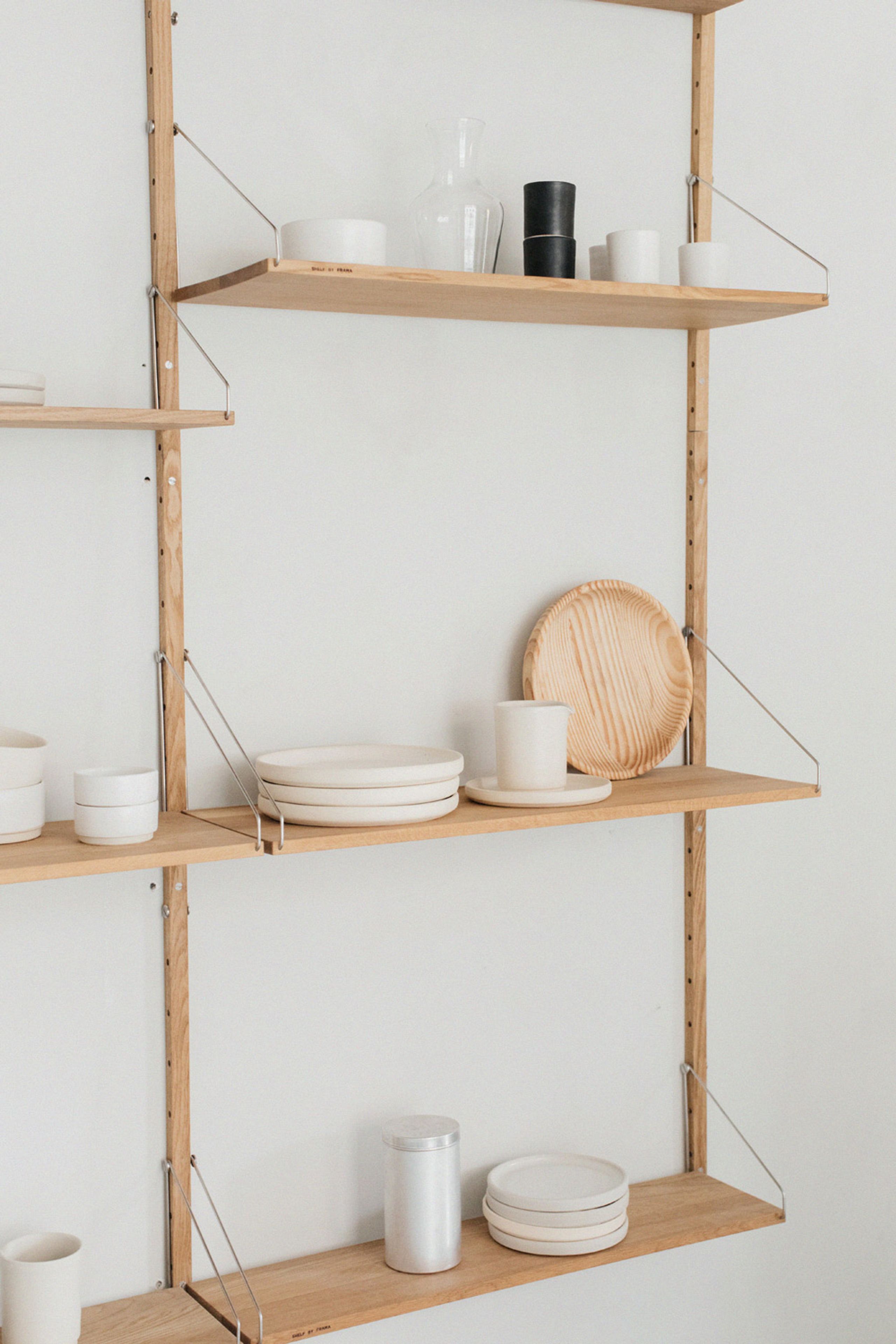 FRAMA - Display - Shelf Library H1852 / Double Section - Dark Oiled Oak