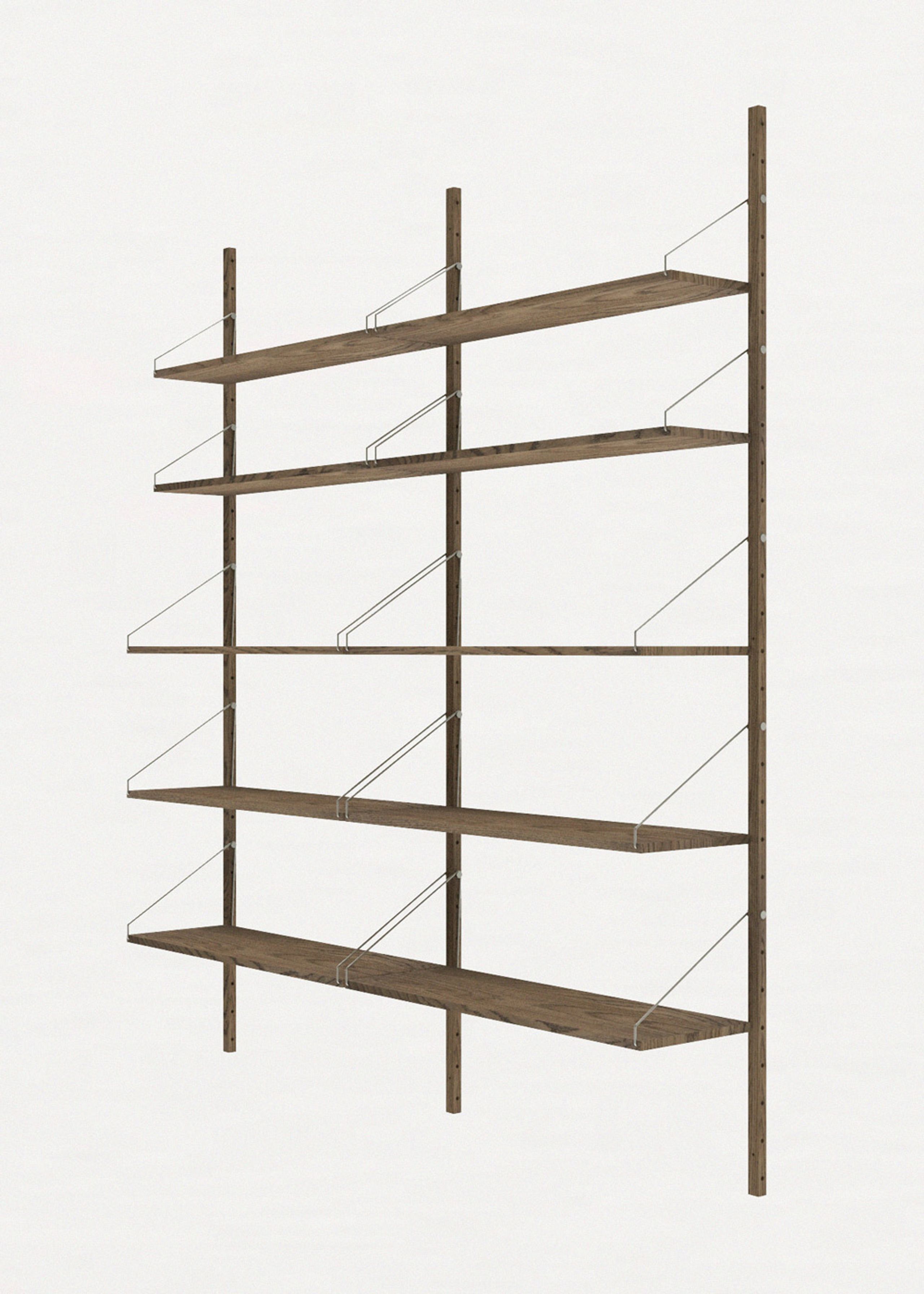 FRAMA - Display - Shelf Library H1852 / Double Section - Dark Oiled Oak