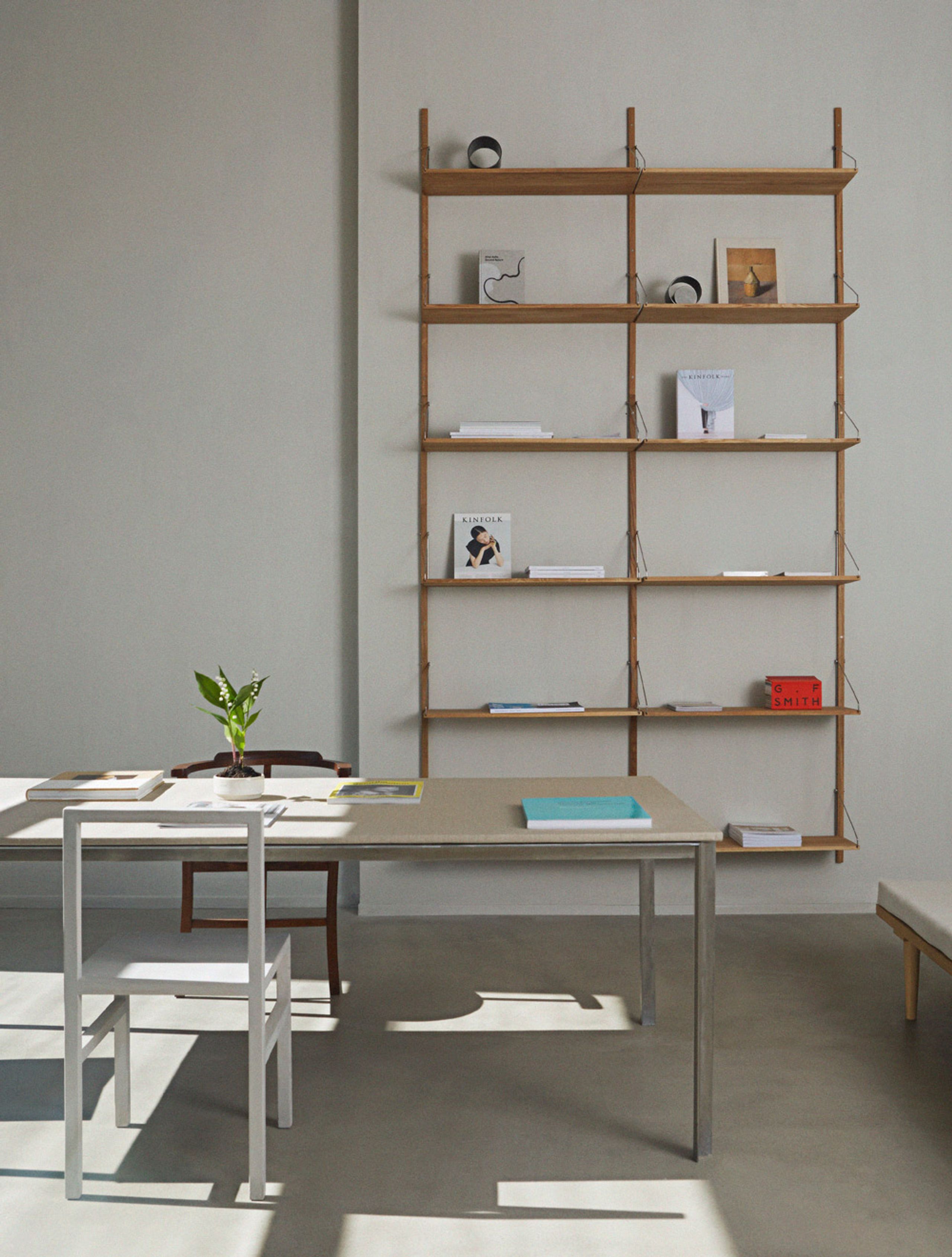 FRAMA - Display - Shelf Library H1852 / Double Section - Dark Oiled Oak