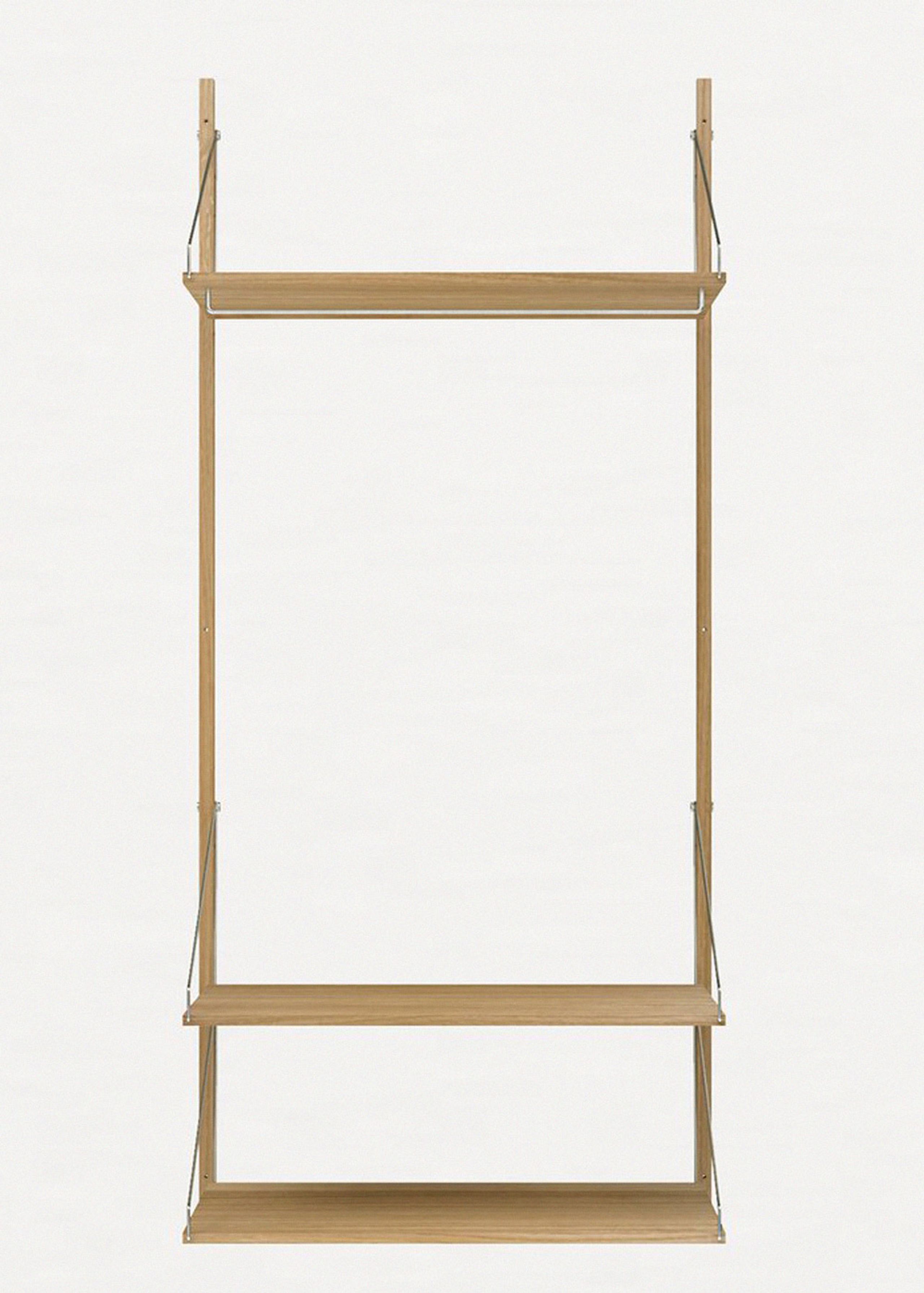 FRAMA - Display - Shelf Library H1852 / Hanger Section - Natural Oak