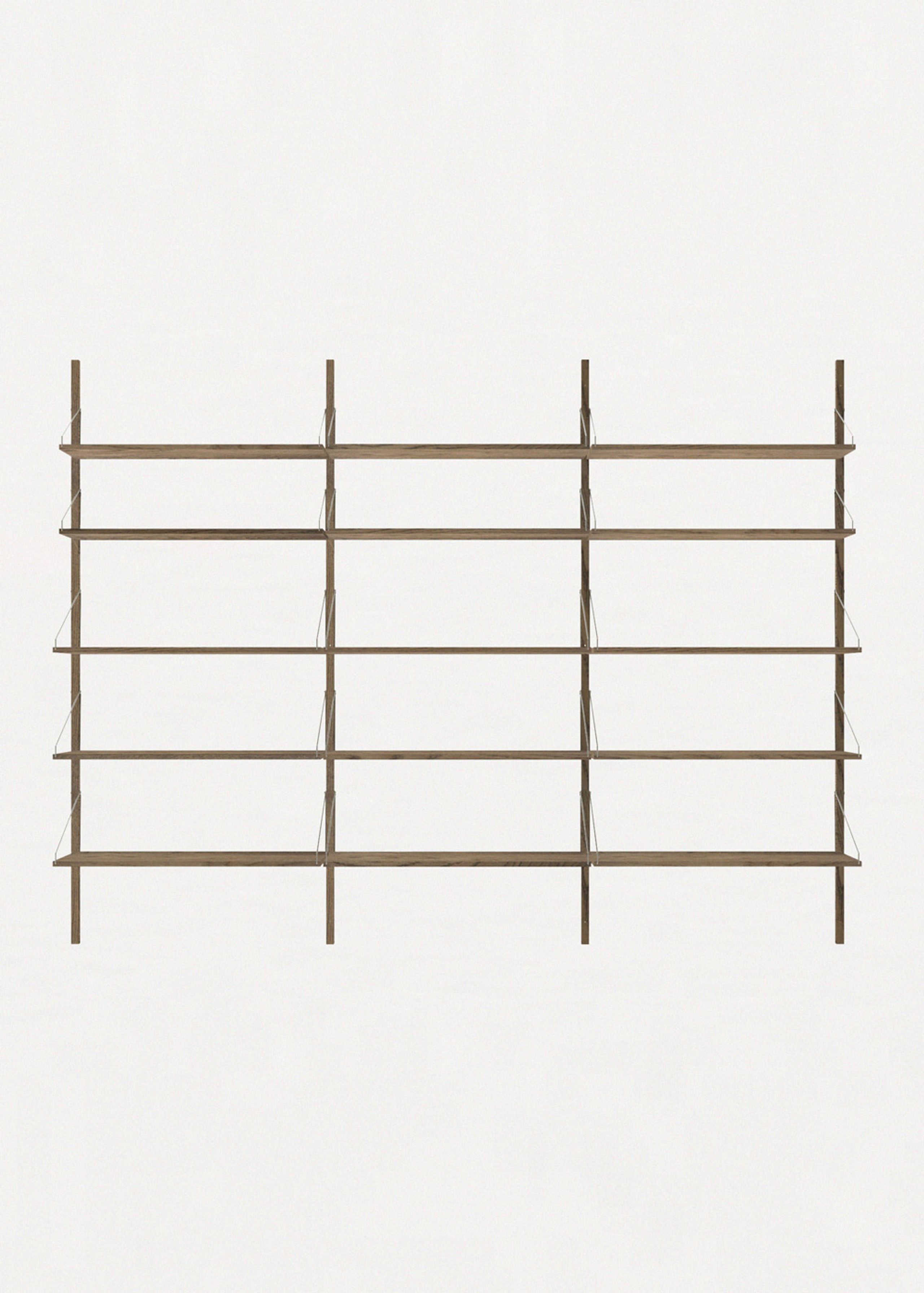 FRAMA - Libreria - Shelf Library H1852 / Triple Section - Dark Oiled Oak