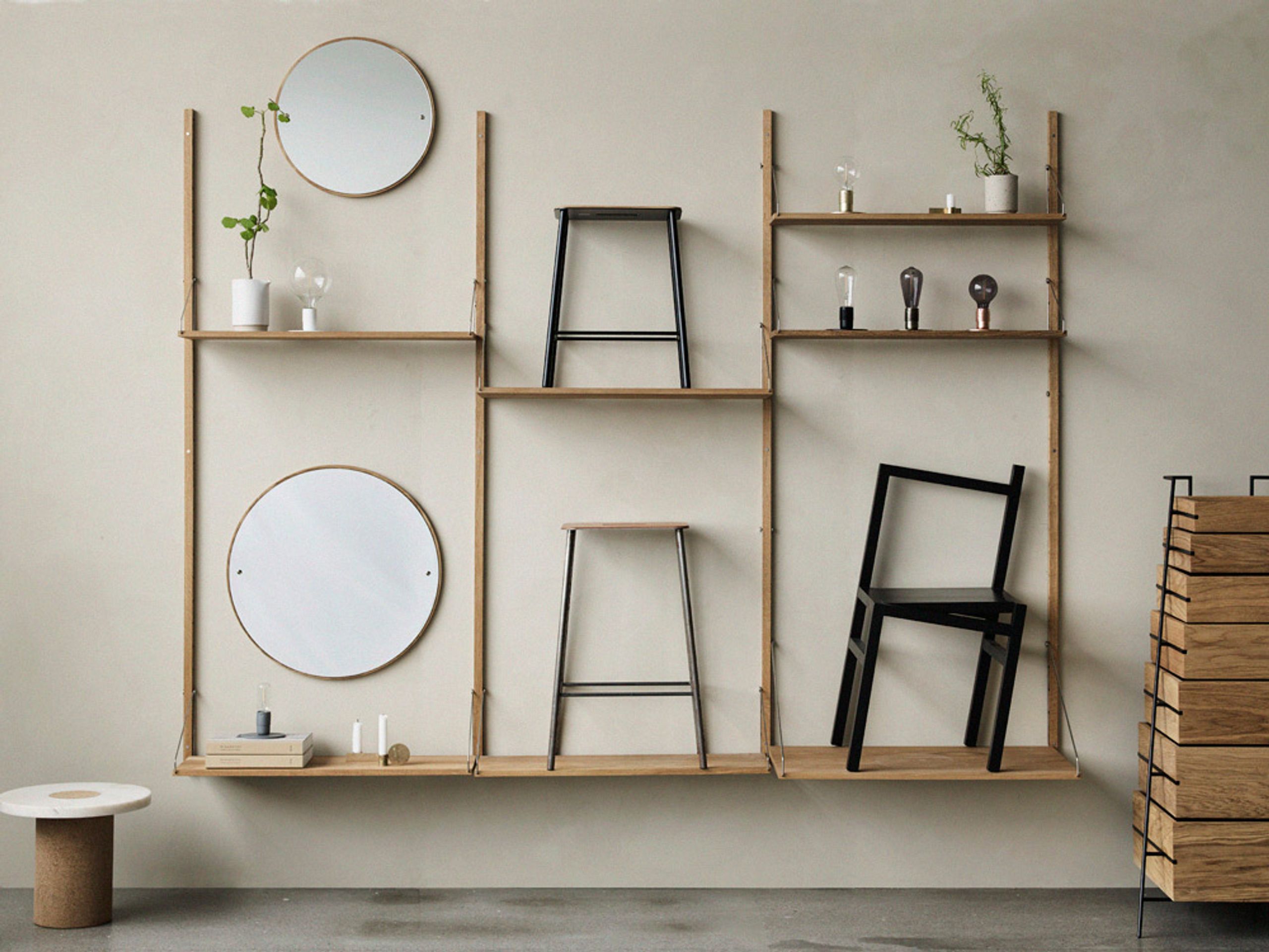 FRAMA - Libreria - Shelf Library H1852 / Triple Section - Dark Oiled Oak