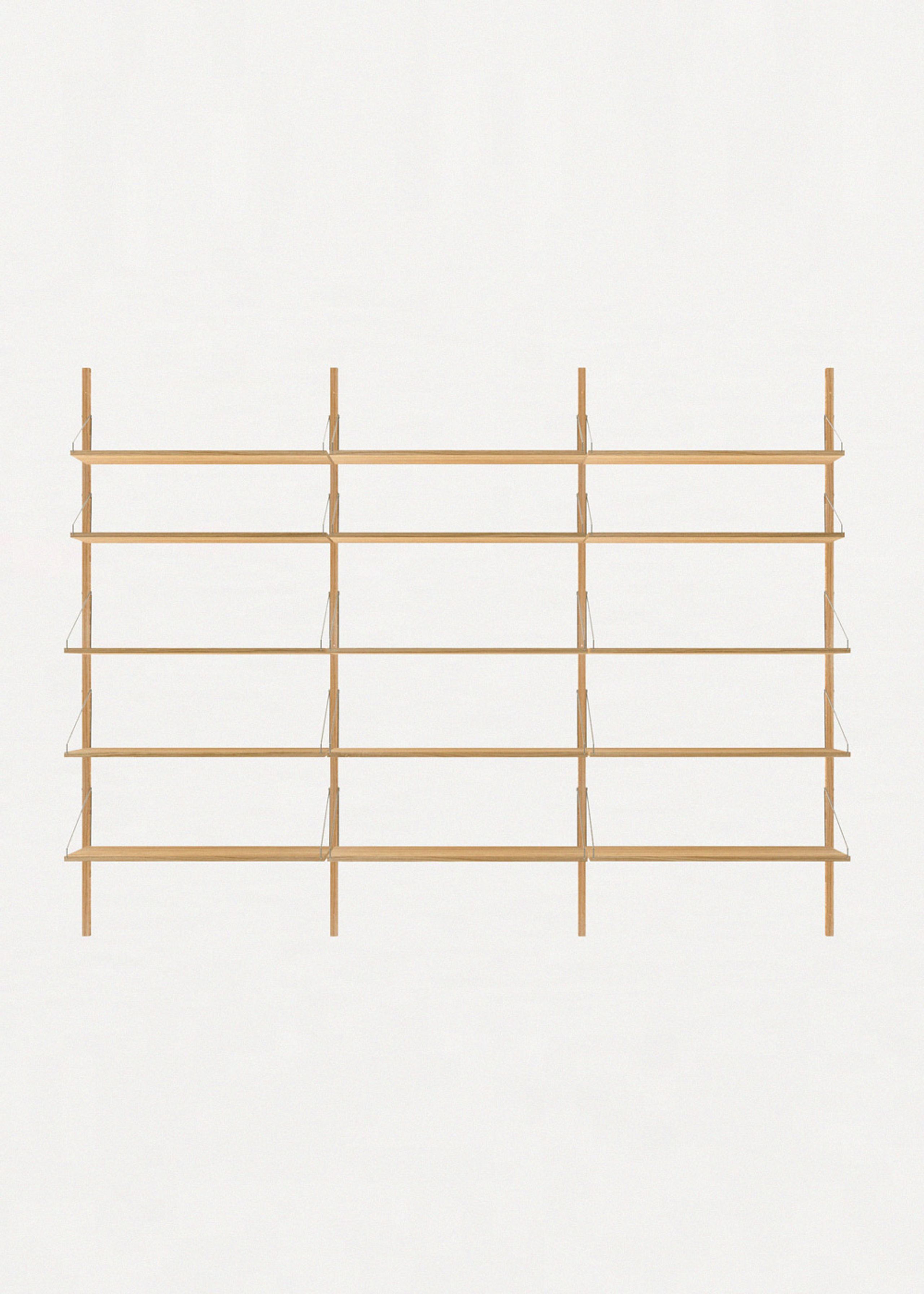 FRAMA - Display - Shelf Library H1852 / Triple Section - Natural Oak