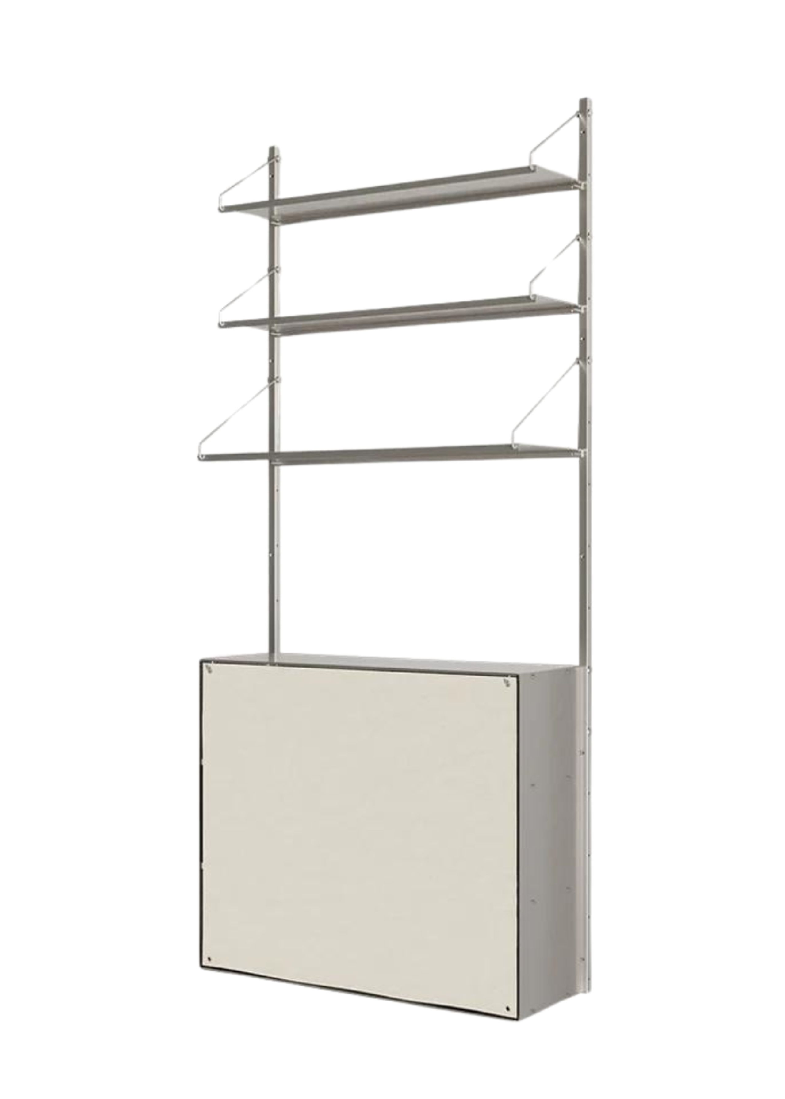 FRAMA - Shelving system - Shelf Library Canvas Cabinet Section H1852 / W80 - Stainless Steel