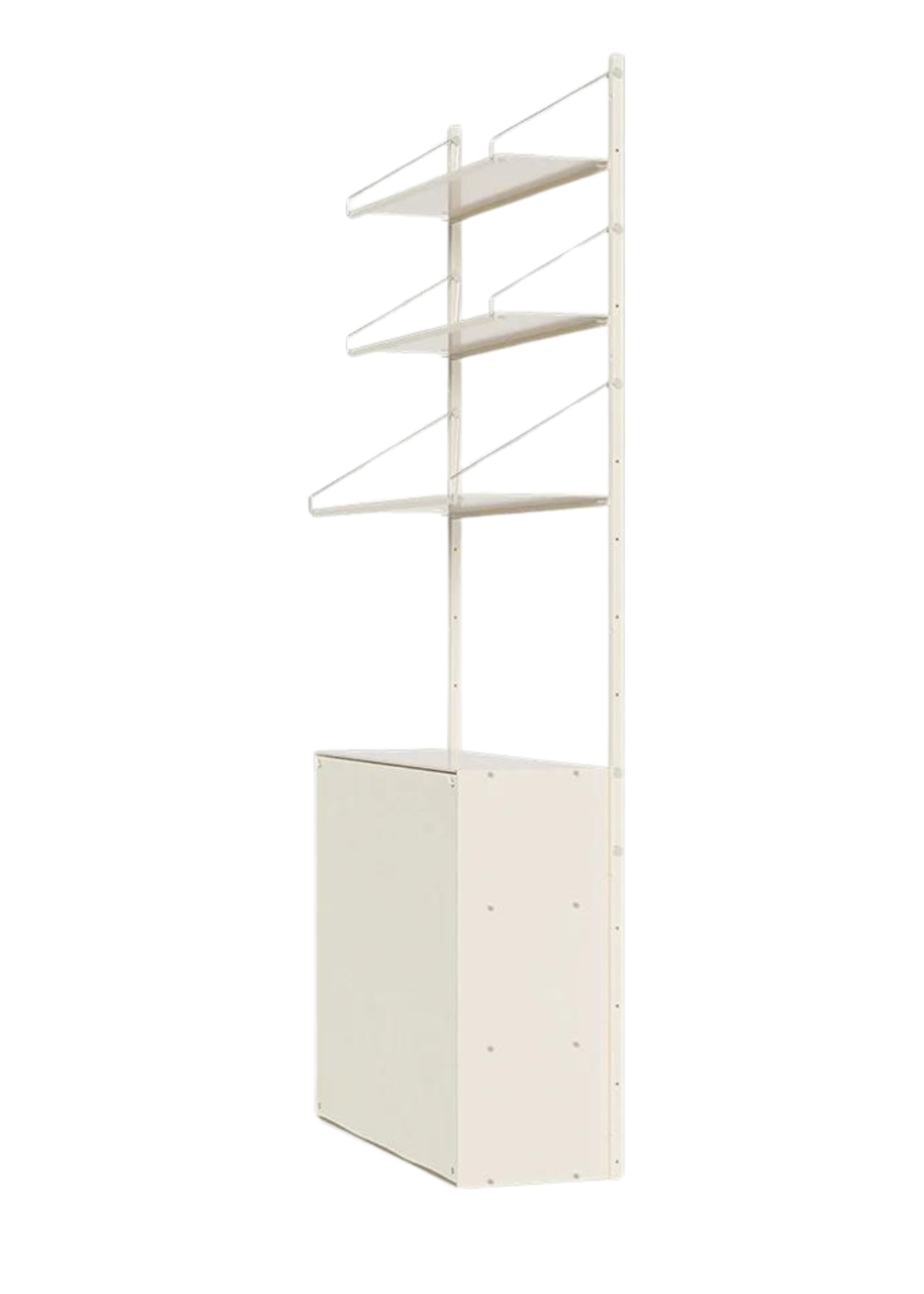 FRAMA - Système de rayonnage - Shelf Library Canvas Cabinet Section H1852 / W80 - Warm White Steel H1852