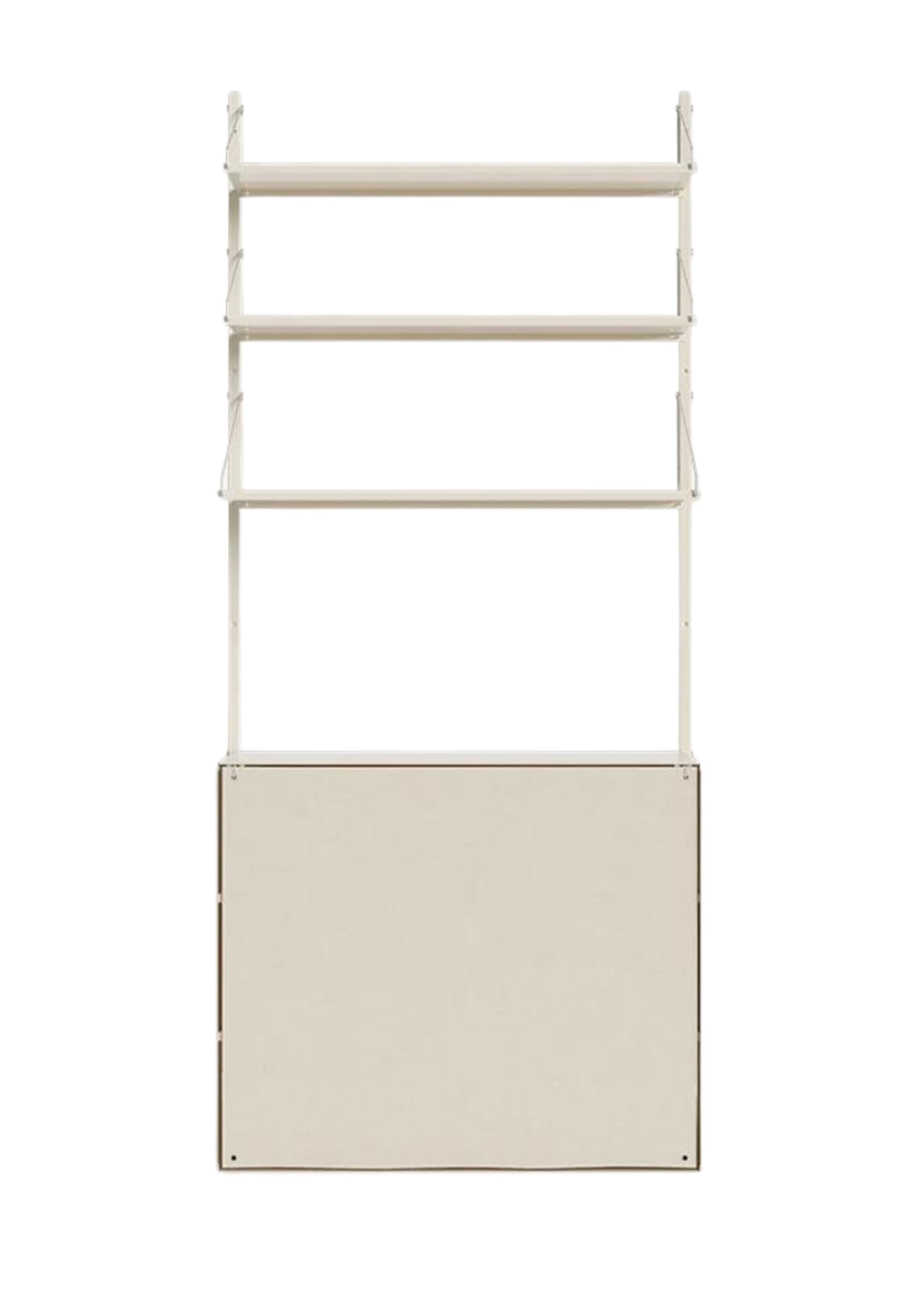 FRAMA - Système de rayonnage - Shelf Library Canvas Cabinet Section H1852 / W80 - Warm White Steel H1852