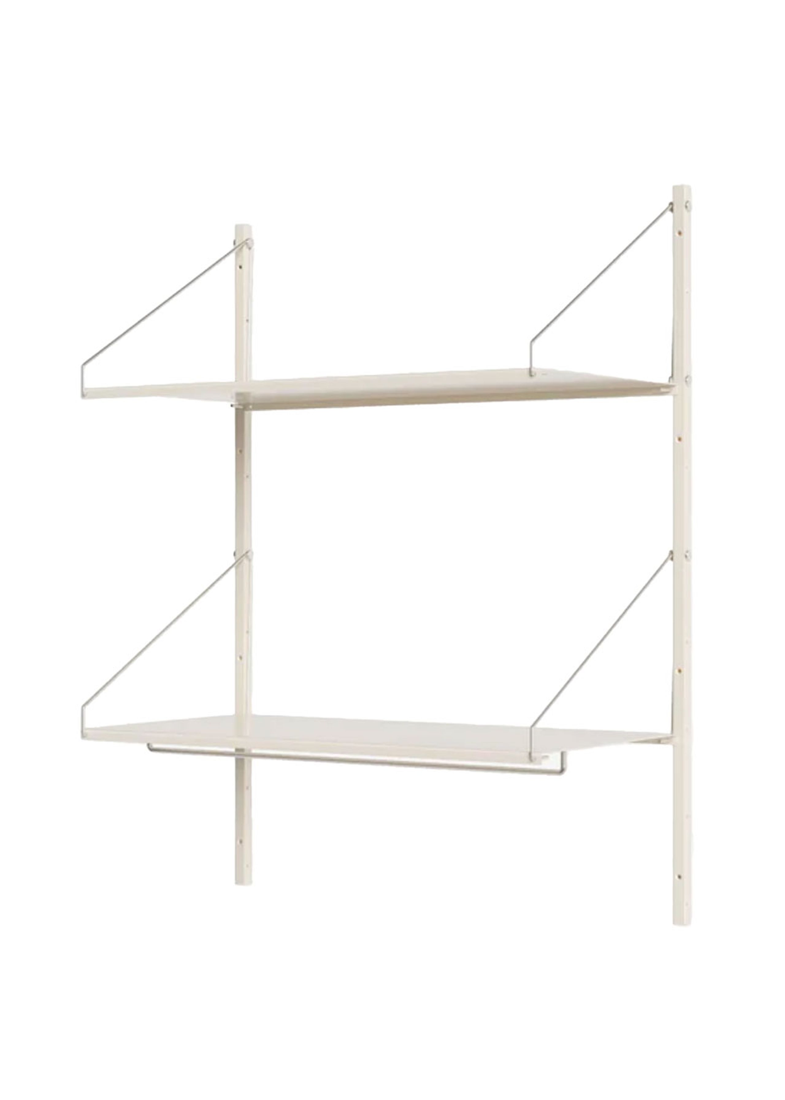 FRAMA - Shelving system - Shelf Library H1084 / Hanger Section - Warm White Steel