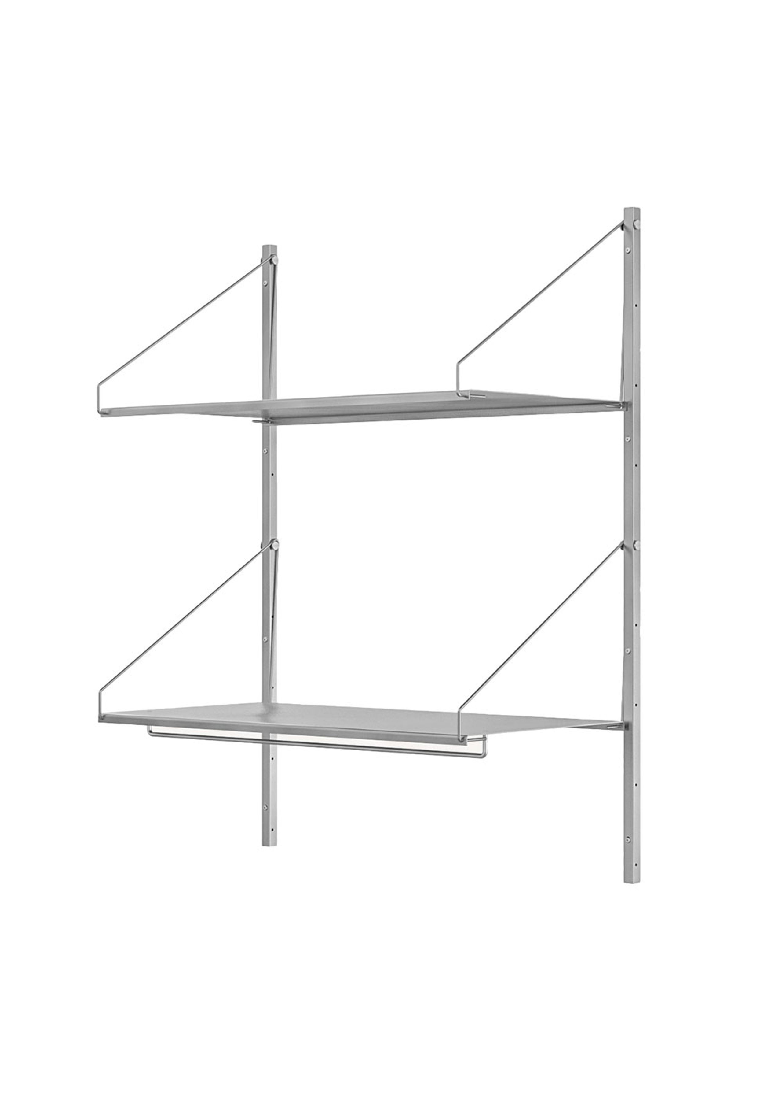 FRAMA - Policový systém - Shelf Library H1084 / Hanger Section - Stainless Steel