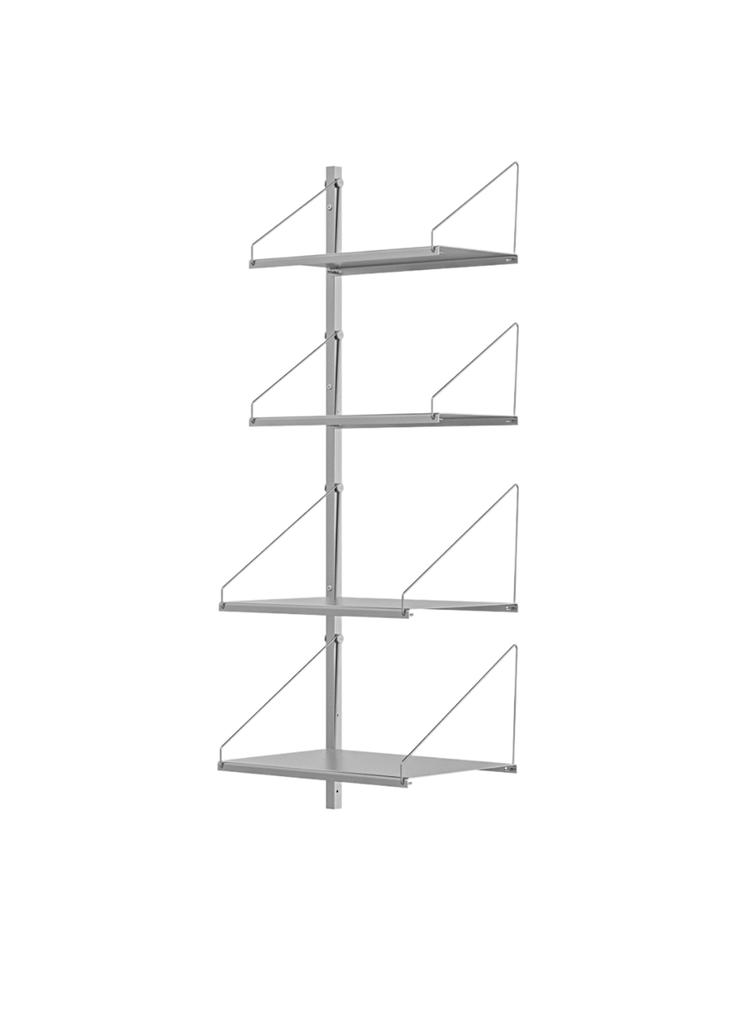 FRAMA - Shelving system - Shelf Library H1084 / W40 Section - Stainless Steel