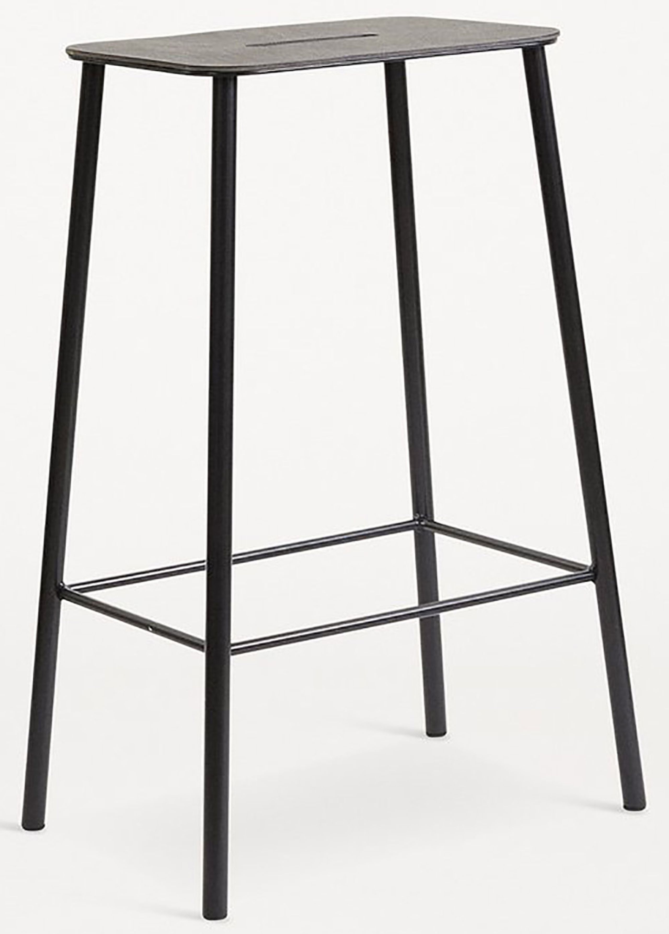 FRAMA - Hocker - Adam Stool H65 - Anthracite Leather / Black
