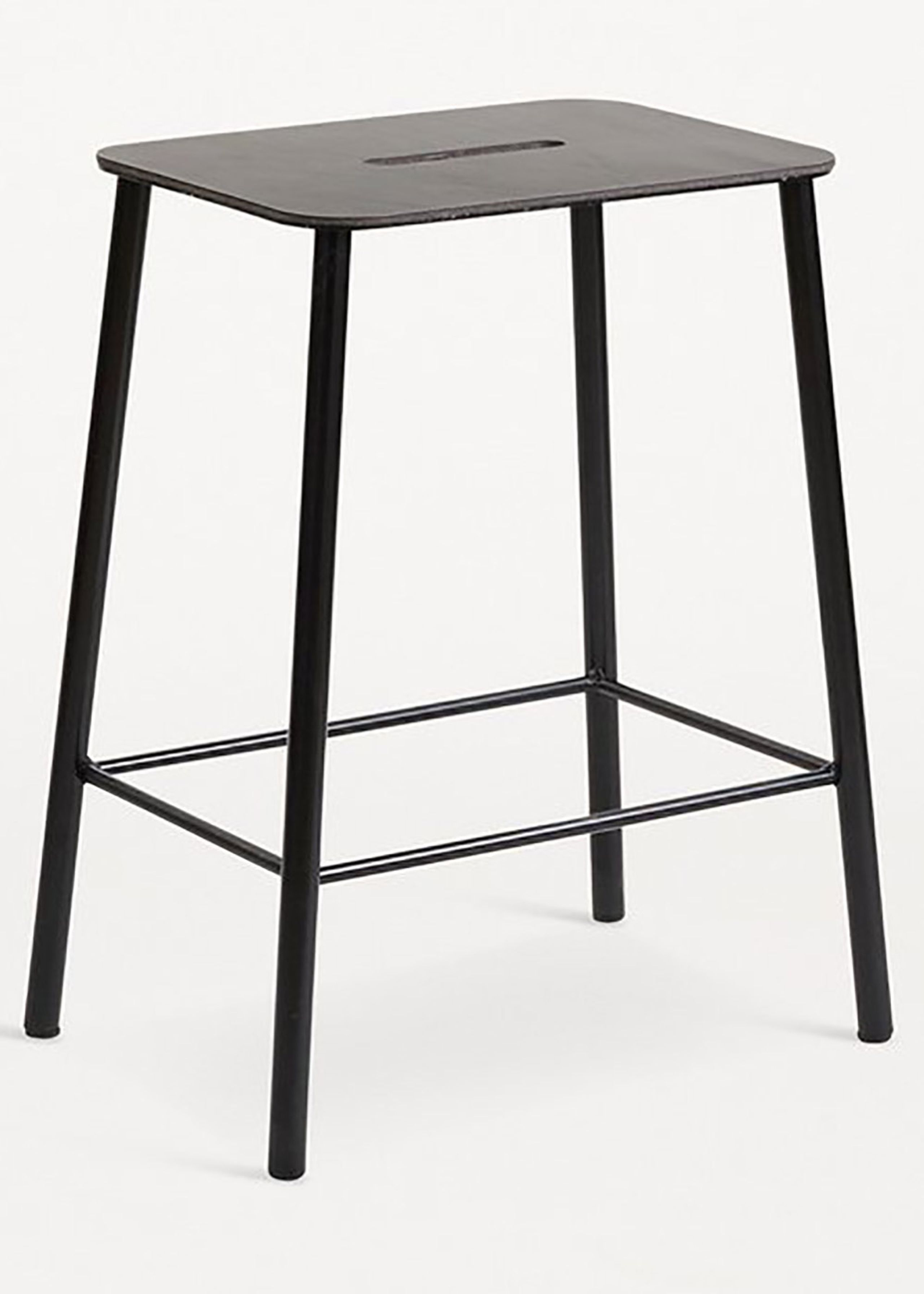 FRAMA - Stool - Adam Stool H50 - Anthracite Leather / Black
