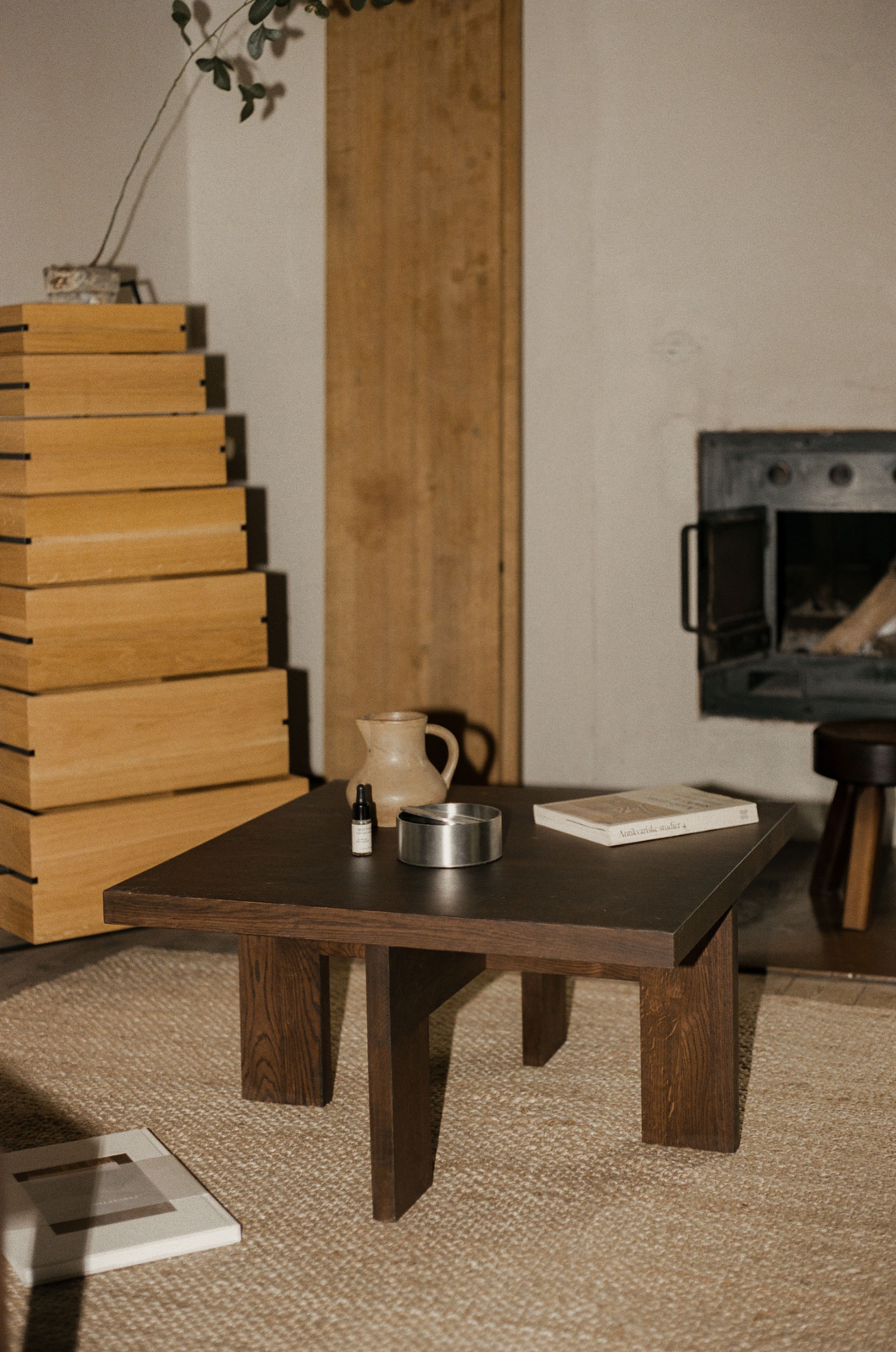 FRAMA - Mesa de centro - Farmhouse Coffee Table / Square - Dark Oak