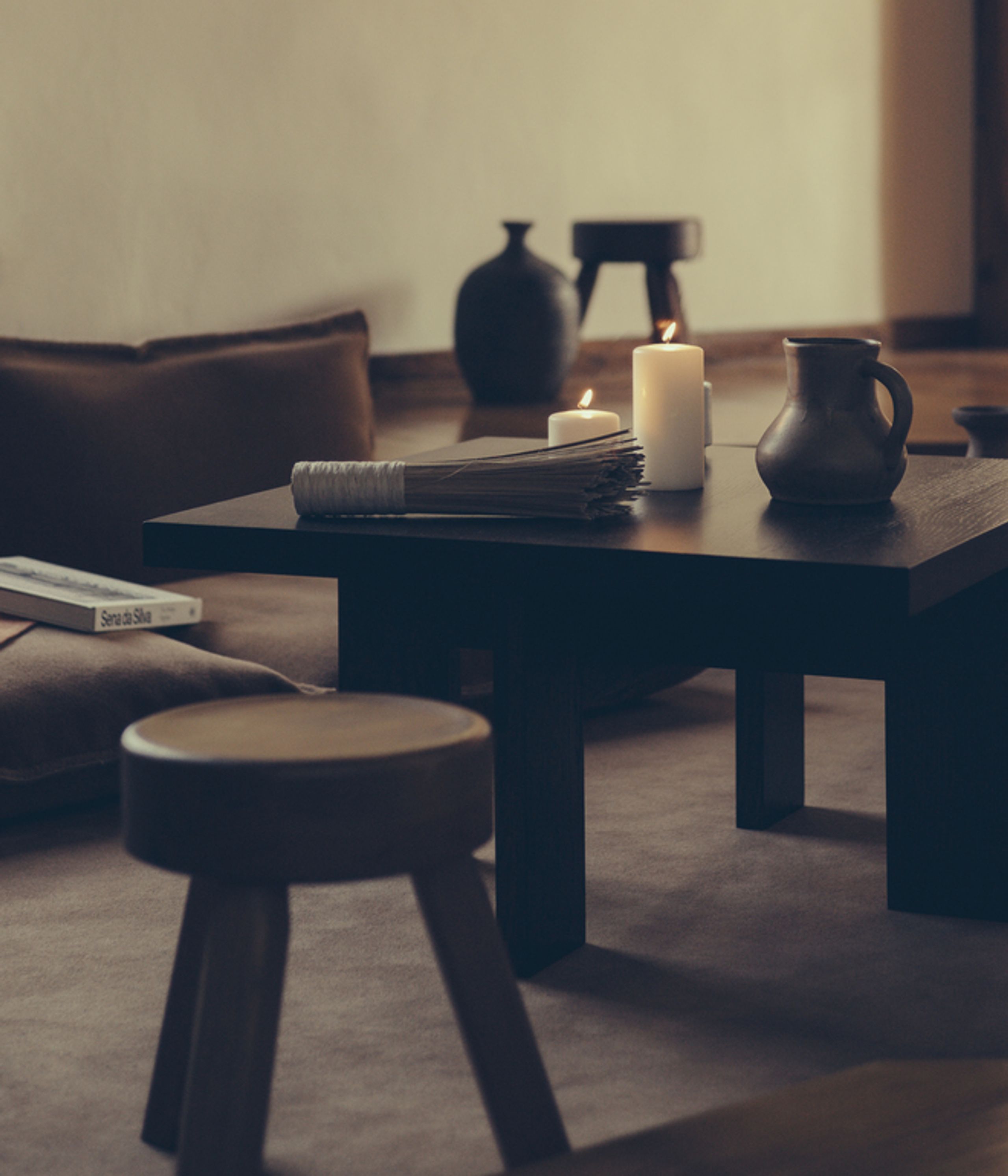 FRAMA - Mesa de centro - Farmhouse Coffee Table / Square - Dark Oak