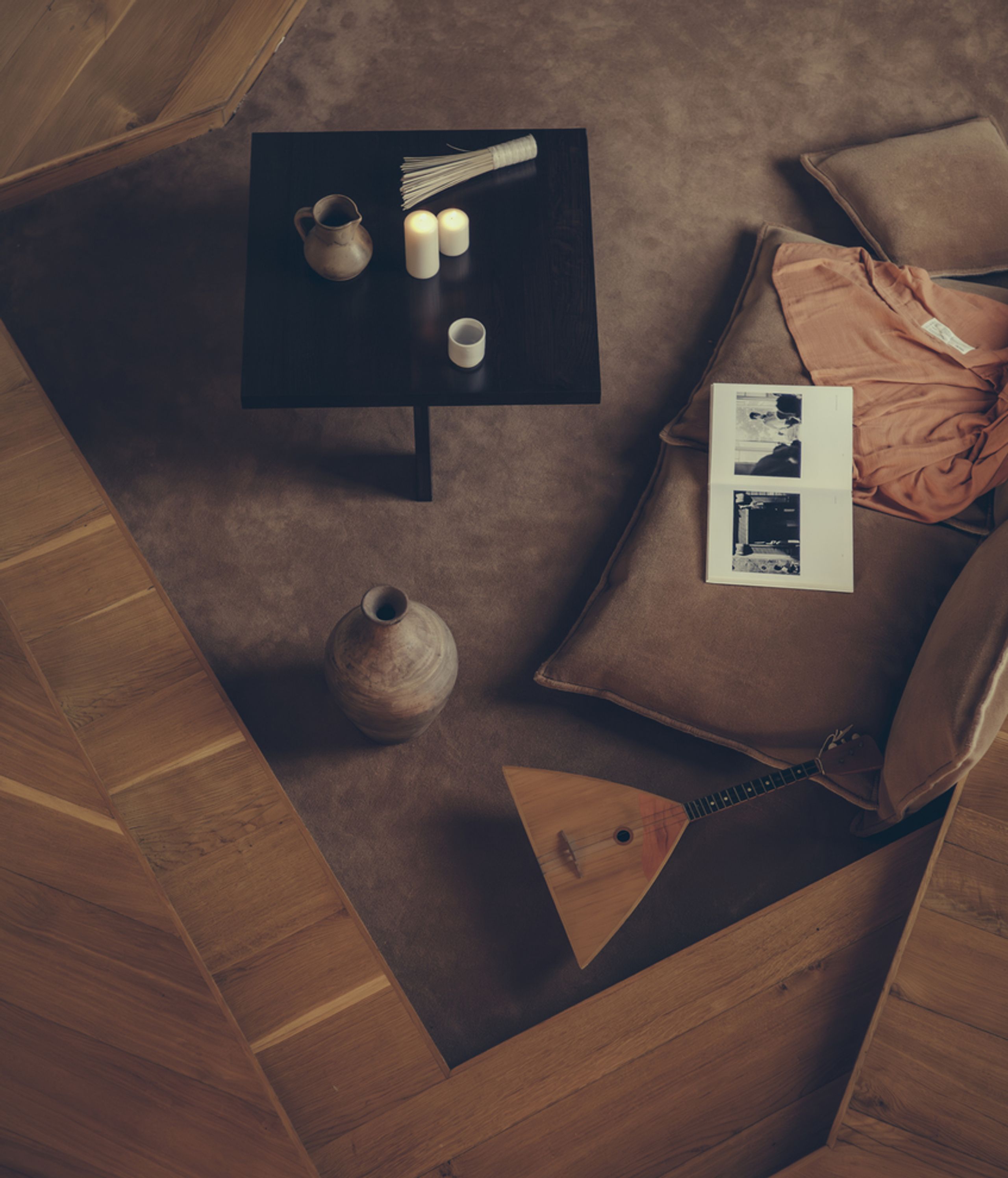 FRAMA - Mesa de centro - Farmhouse Coffee Table / Square - Dark Oak