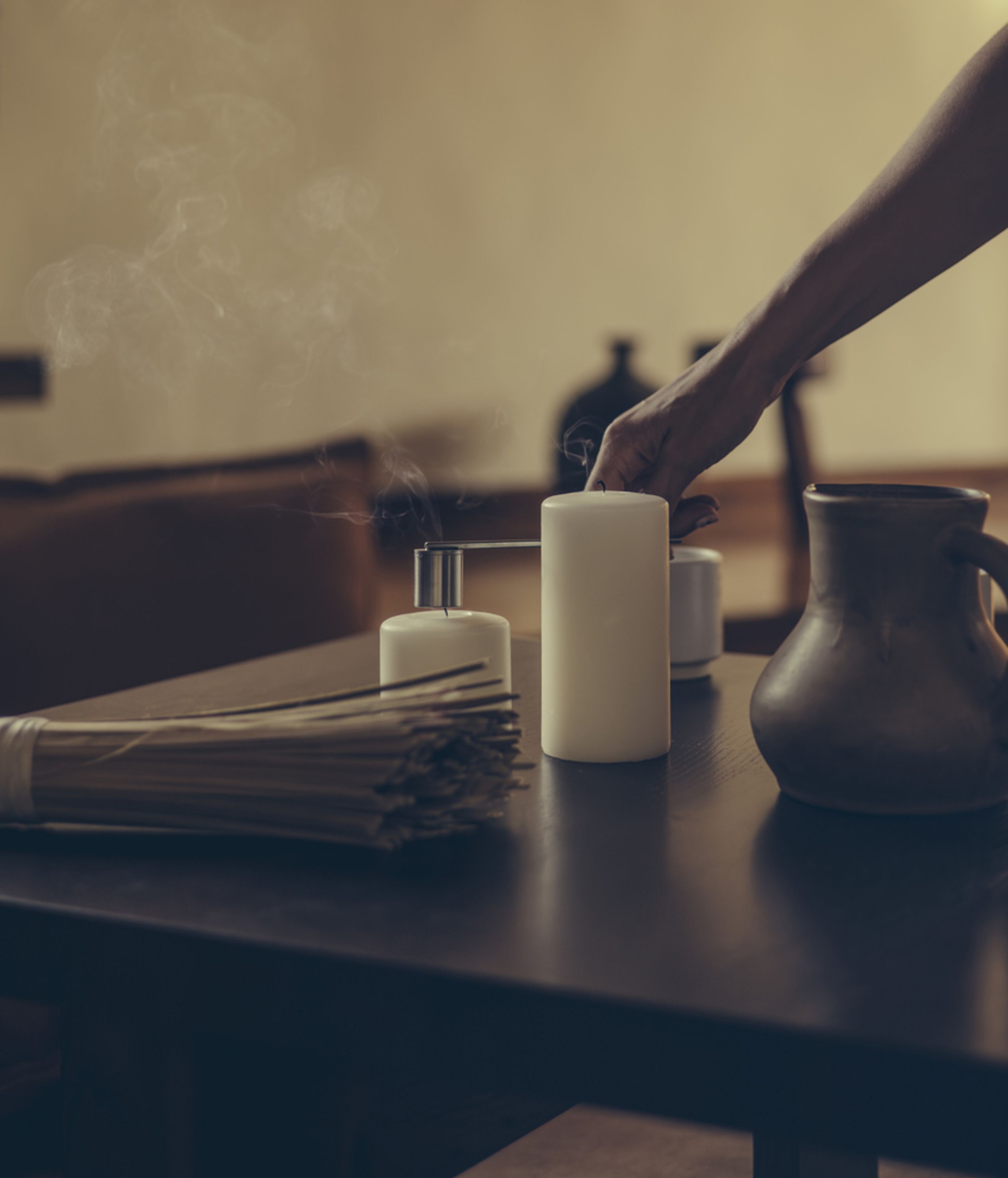 FRAMA - Mesa de centro - Farmhouse Coffee Table / Square - Dark Oak
