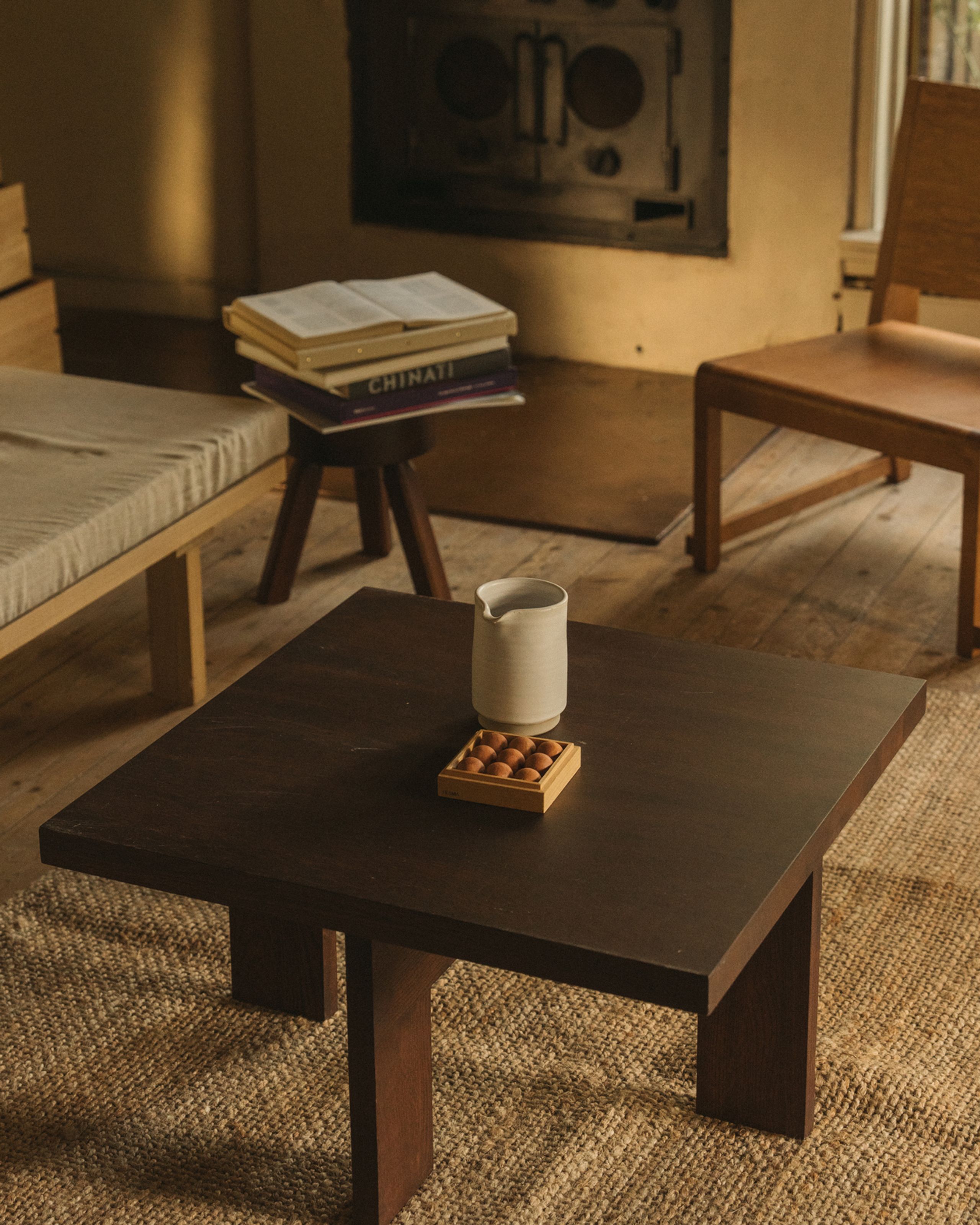 FRAMA - Mesa de centro - Farmhouse Coffee Table / Square - Dark Oak