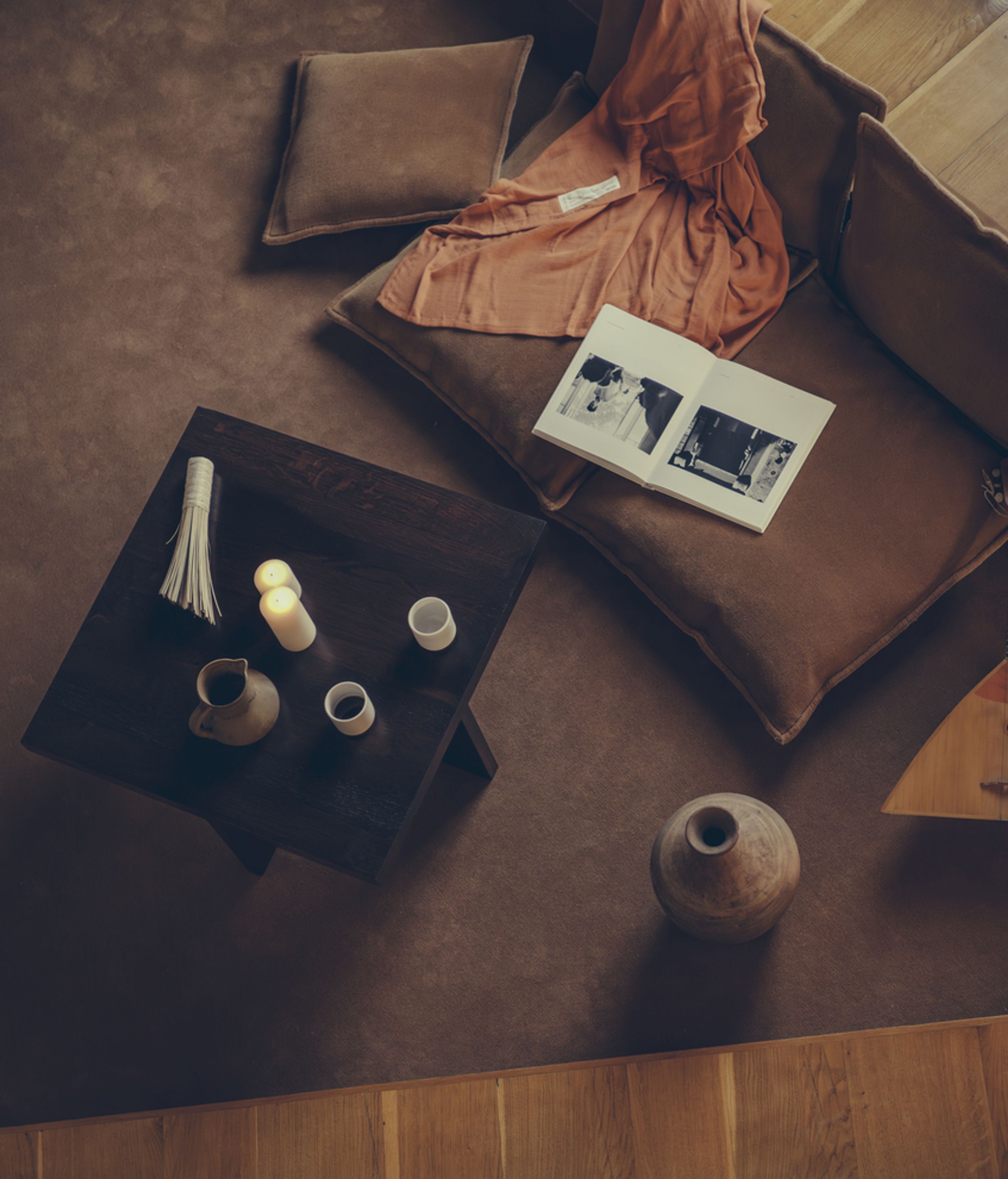 FRAMA - Mesa de centro - Farmhouse Coffee Table / Square - Dark Oak