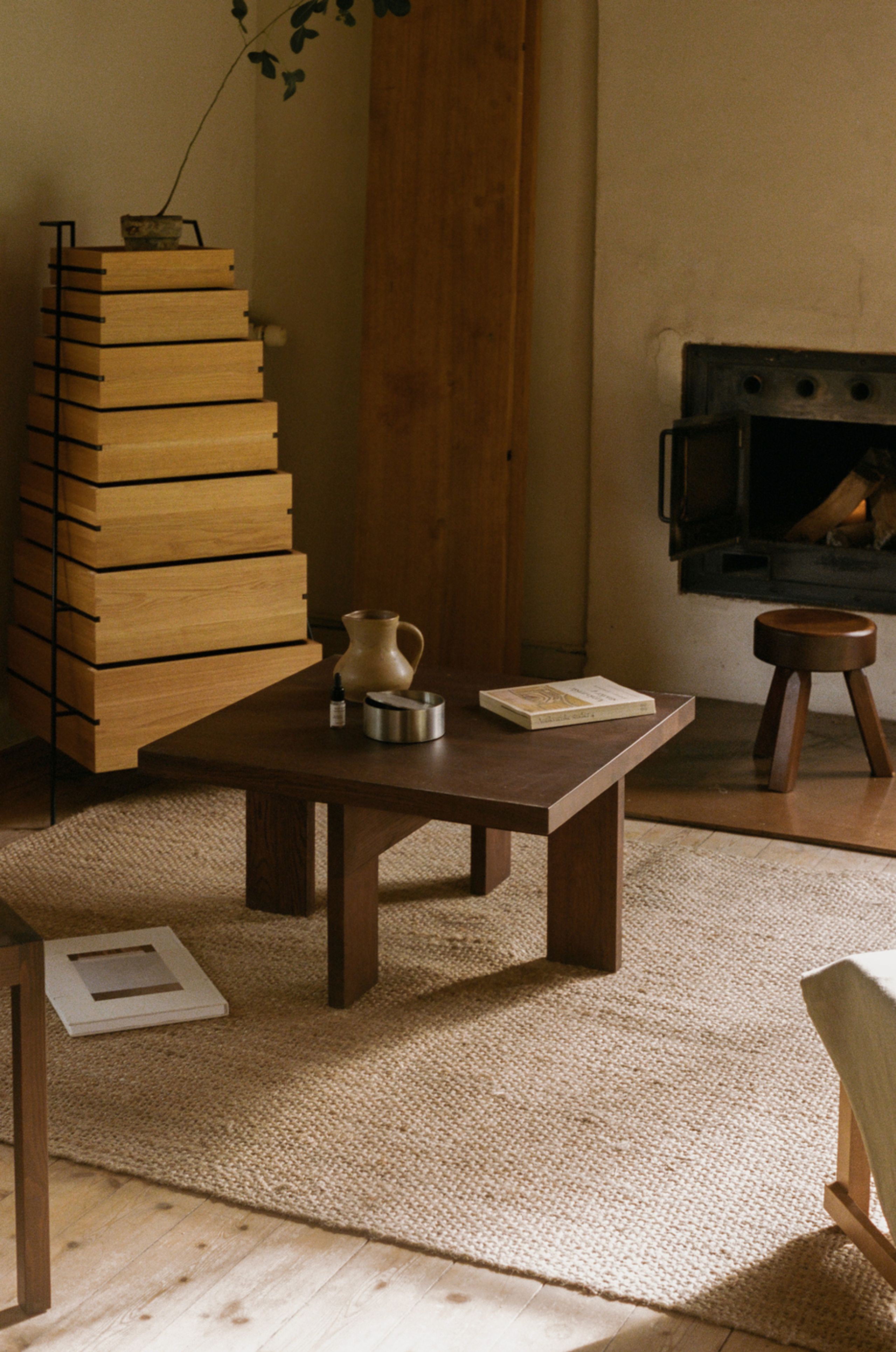 FRAMA - Mesa de centro - Farmhouse Coffee Table / Square - Dark Oak
