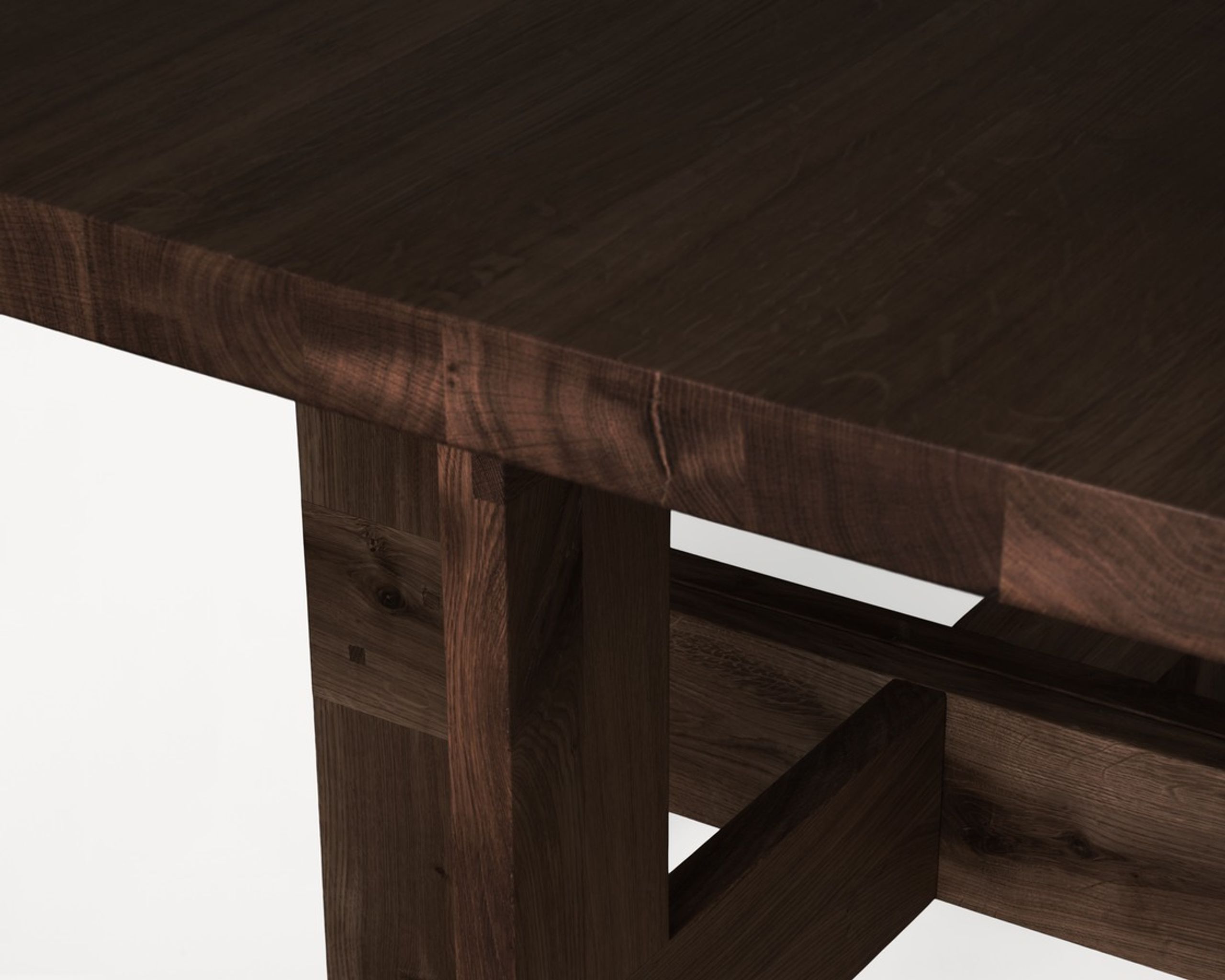 FRAMA - Jídelní stůl - Farmhouse Trestle Table / Square - Dark Oak