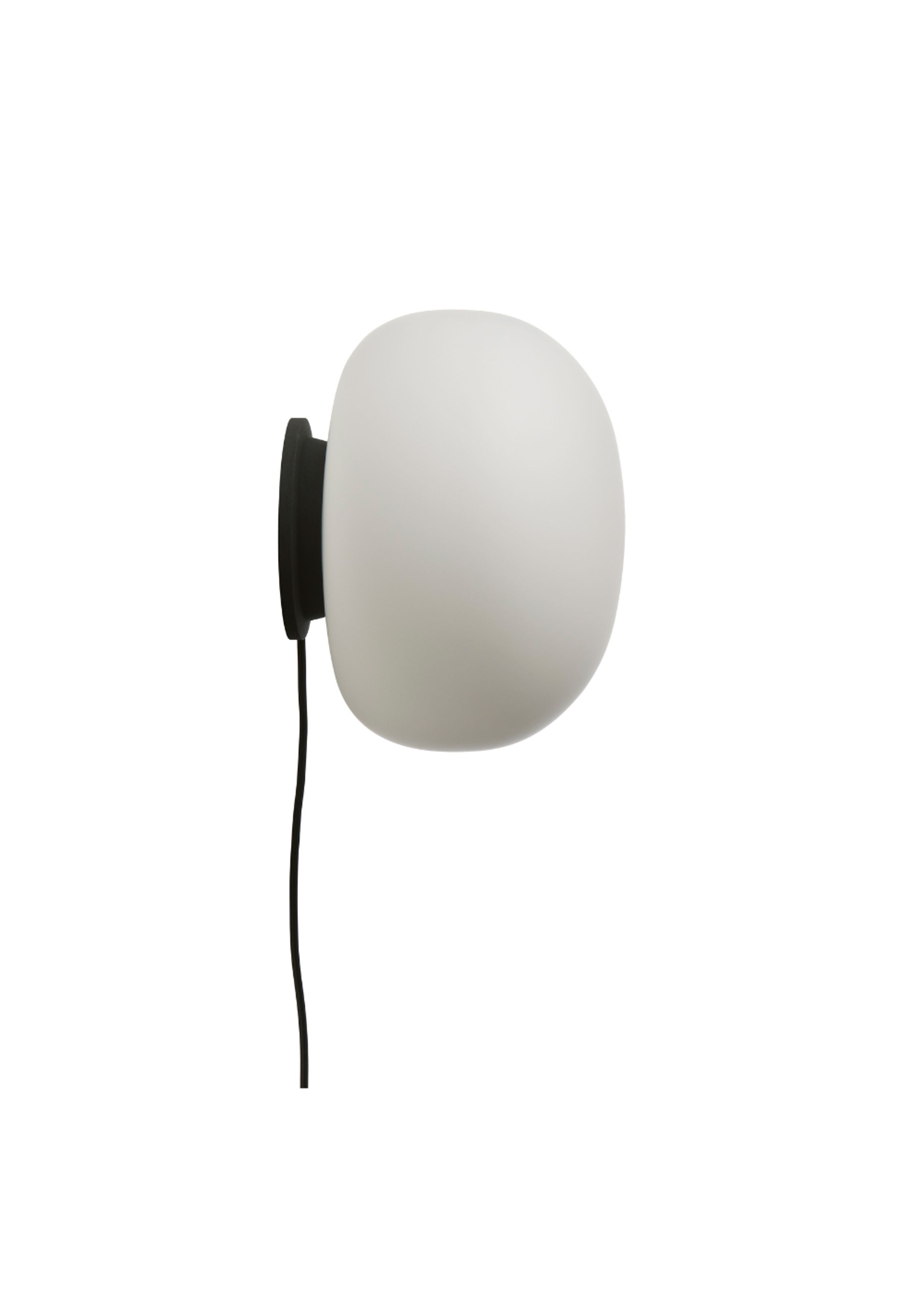 Frandsen - Lampe - Supernate Væglampe - Opal Hvid/Sort - Ø28