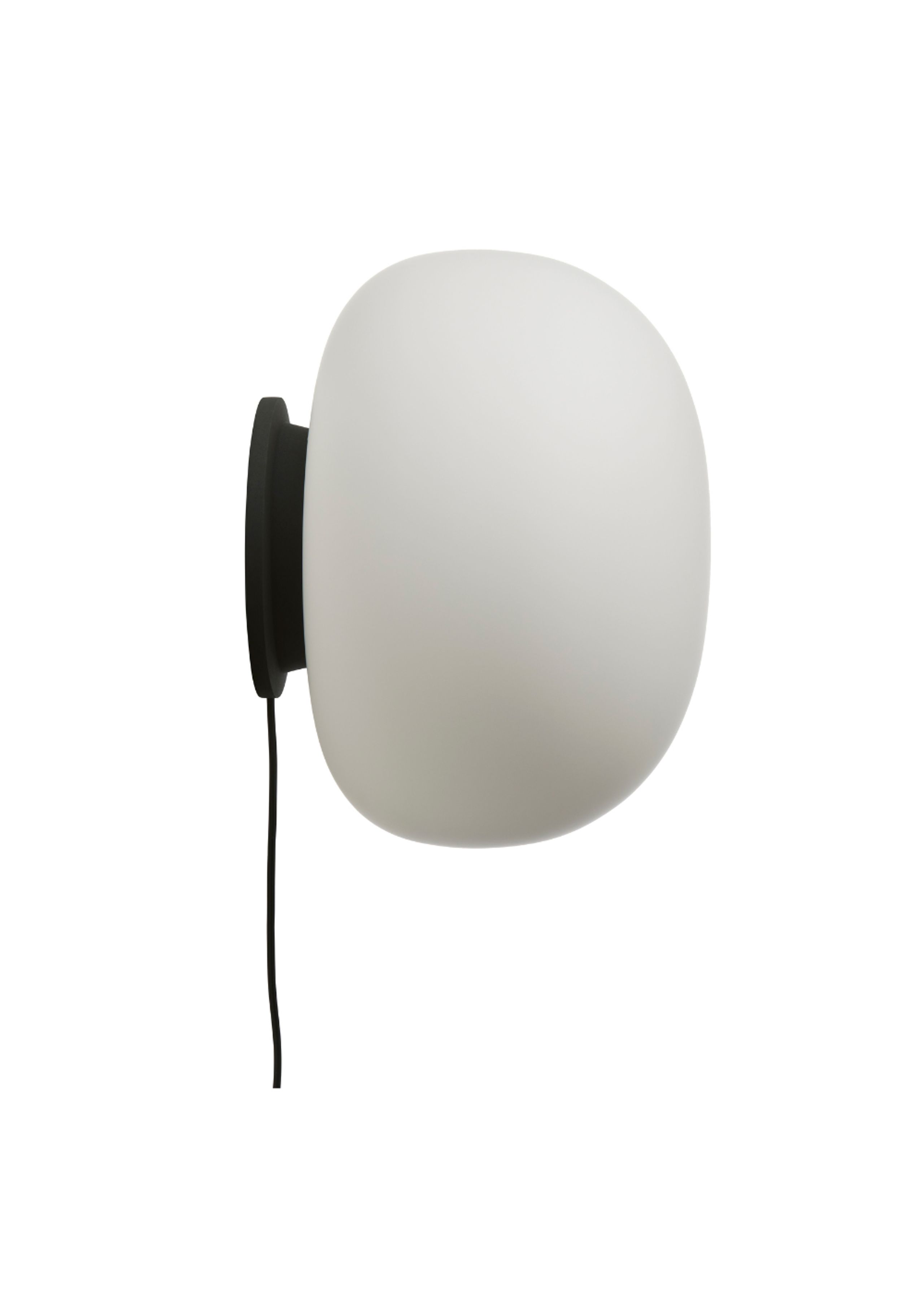 Frandsen - Lampe - Supernate Wall Lamp - Opal White/Black - Ø38