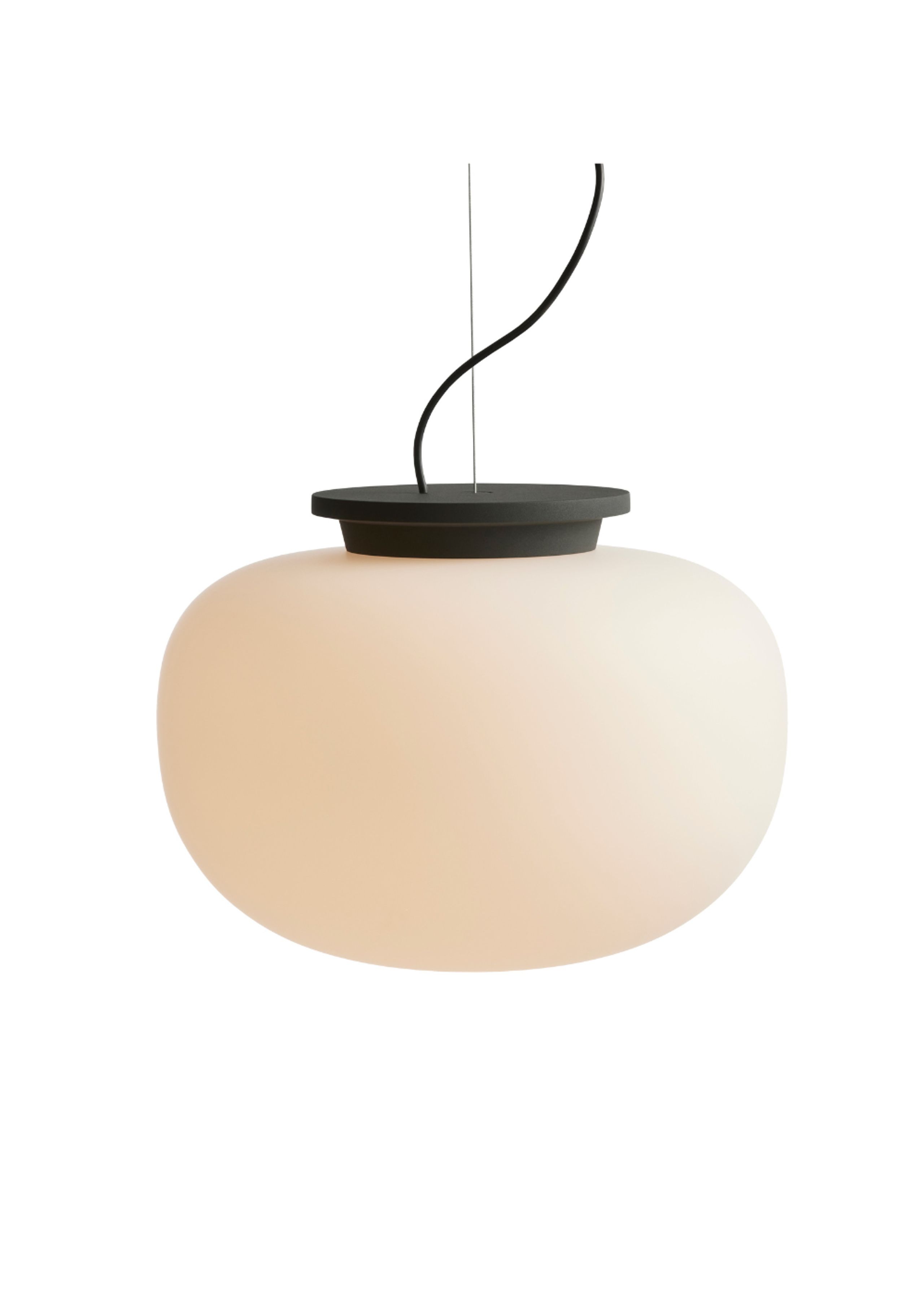 Frandsen - Ceiling lamp - Supernate Pendant - Opal White/Black - Ø38