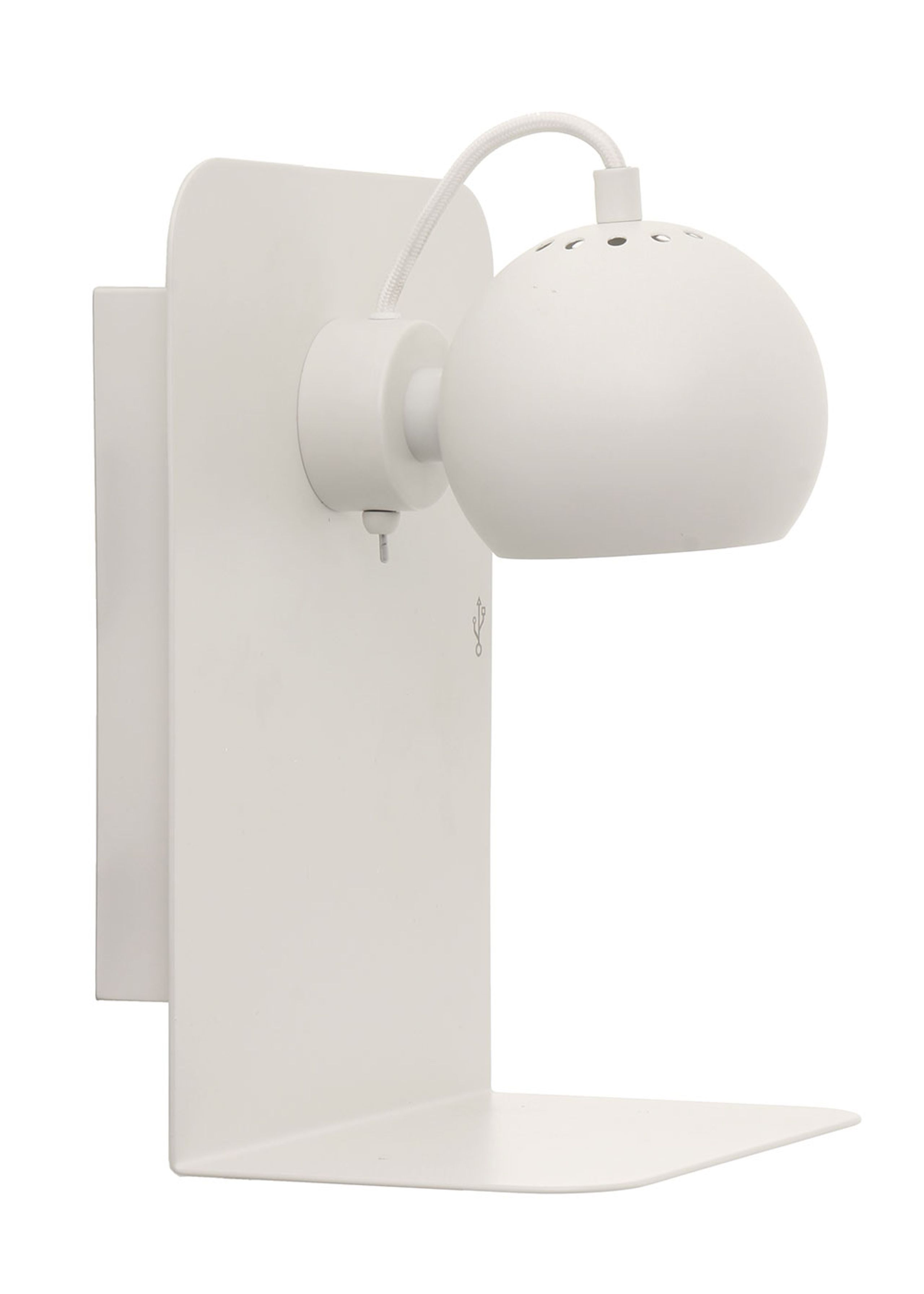 Frandsen - Kinkiet - Ball Wall Lamp USB - White / Matt
