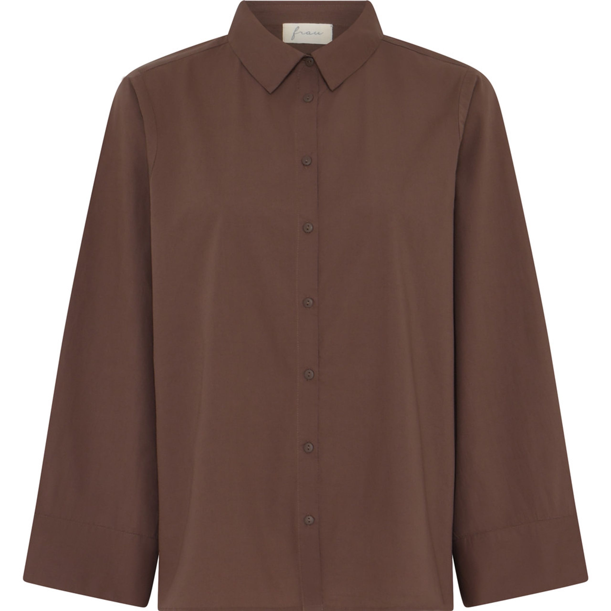 FRAU - Shirt - Dhaka Wide Sleeve Shirt - Coffee Quartz