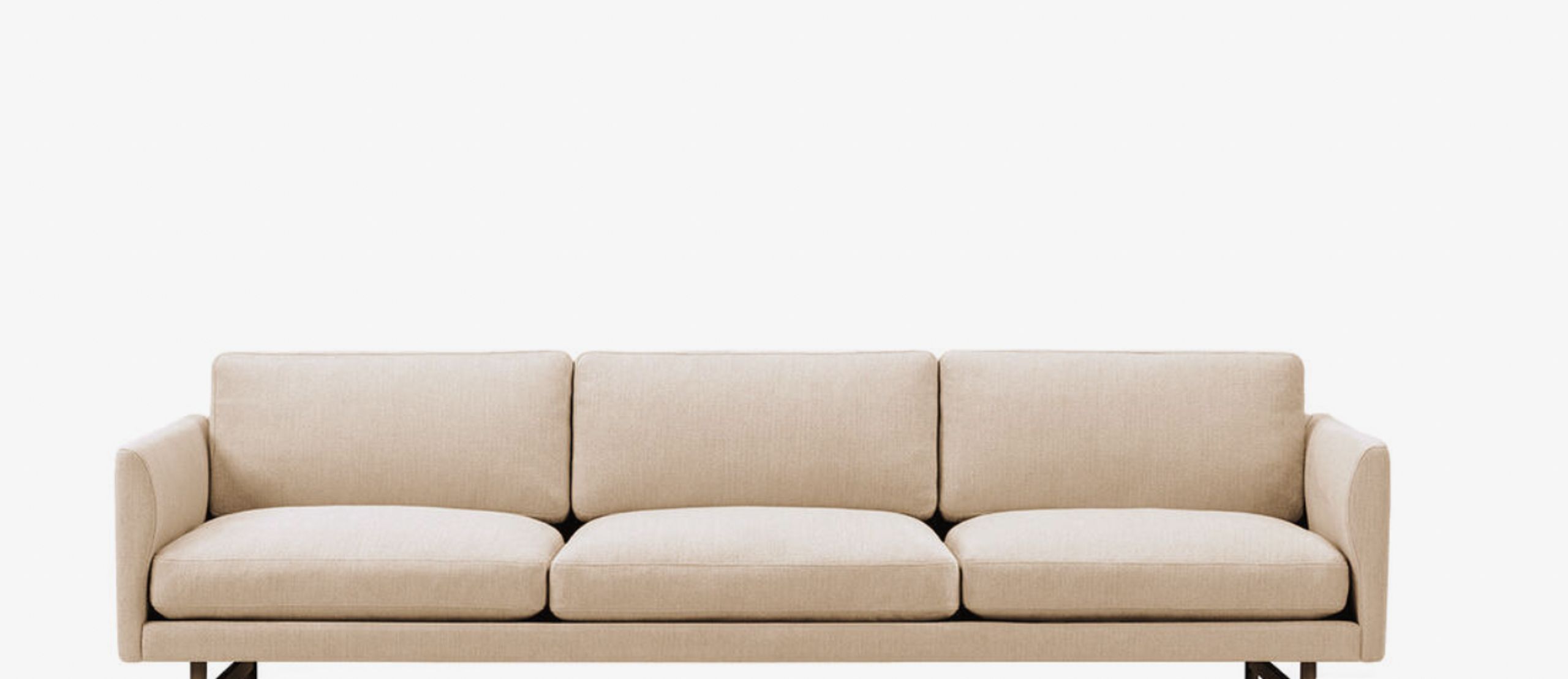 Fredericia Furniture - 3-Sitzer-Sofa - Calmo Sofa 80 5623 by Hugo Passos - Ecriture 240 / Chrome