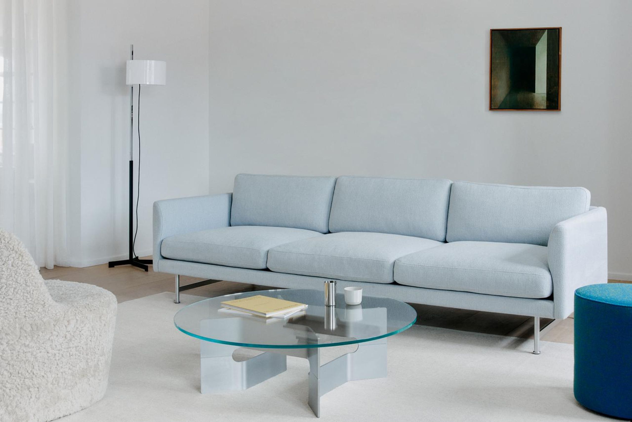 Fredericia Furniture - 3 Person sofa - Calmo Sofa 80 5623 by Hugo Passos - Ecriture 240 / Smoked Oak