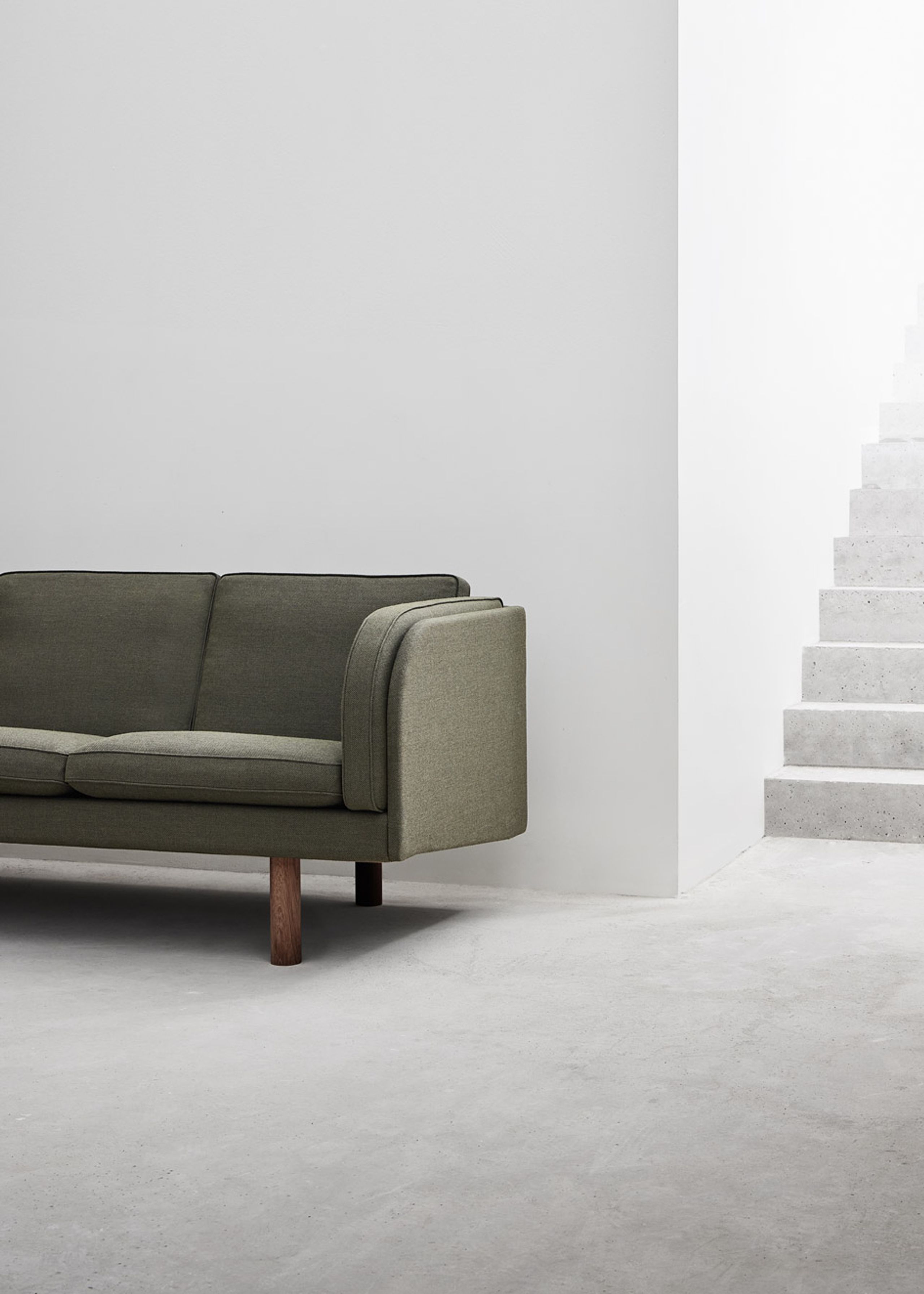 Fredericia Furniture - 3 Person Sofa - JG Sofa 6523 by Jørgen Gammelgaard - Fiord 961 / Light Oiled Oak