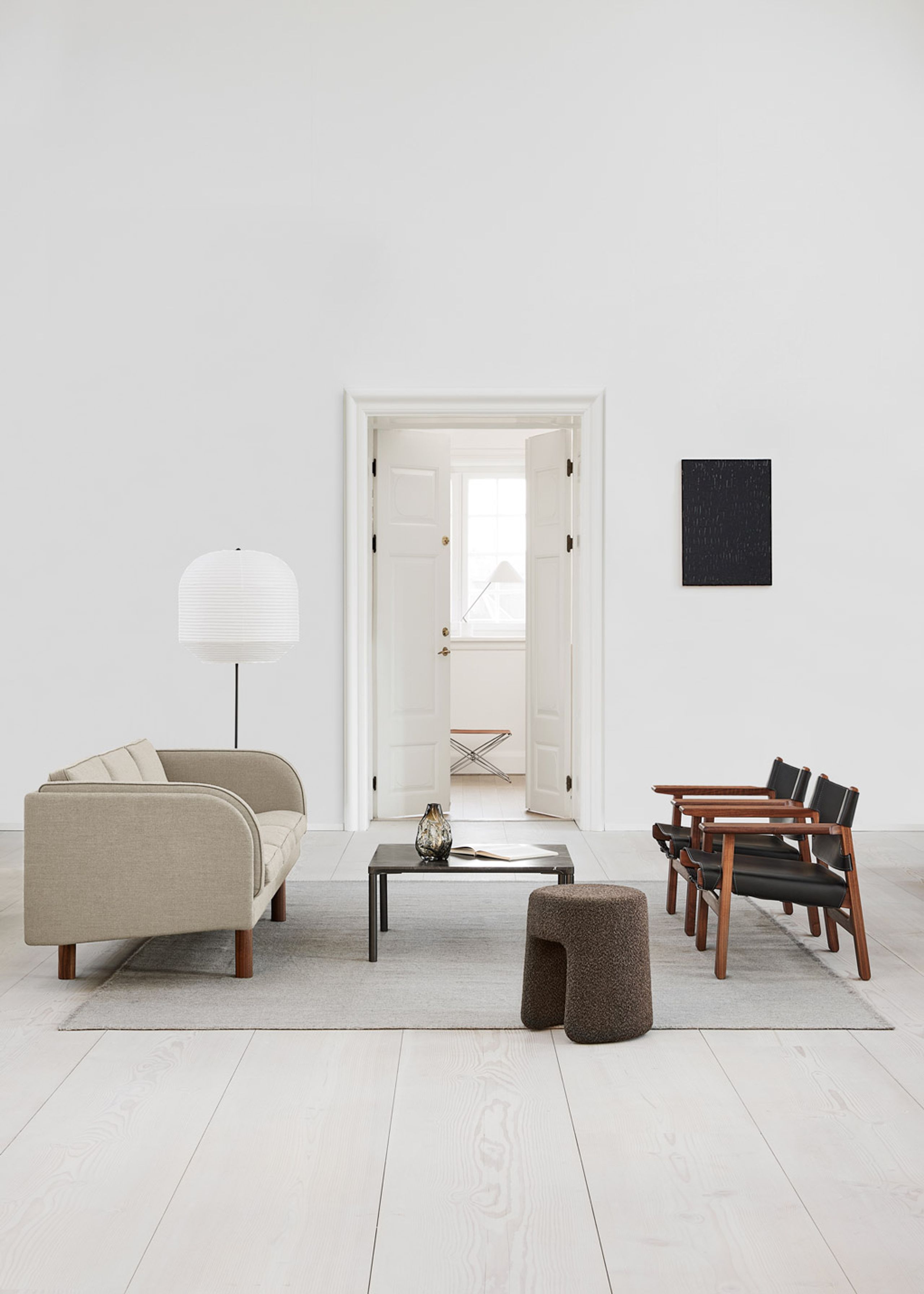 Fredericia Furniture - 3 Person Sofa - JG Sofa 6523 by Jørgen Gammelgaard - Fiord 961 / Light Oiled Oak