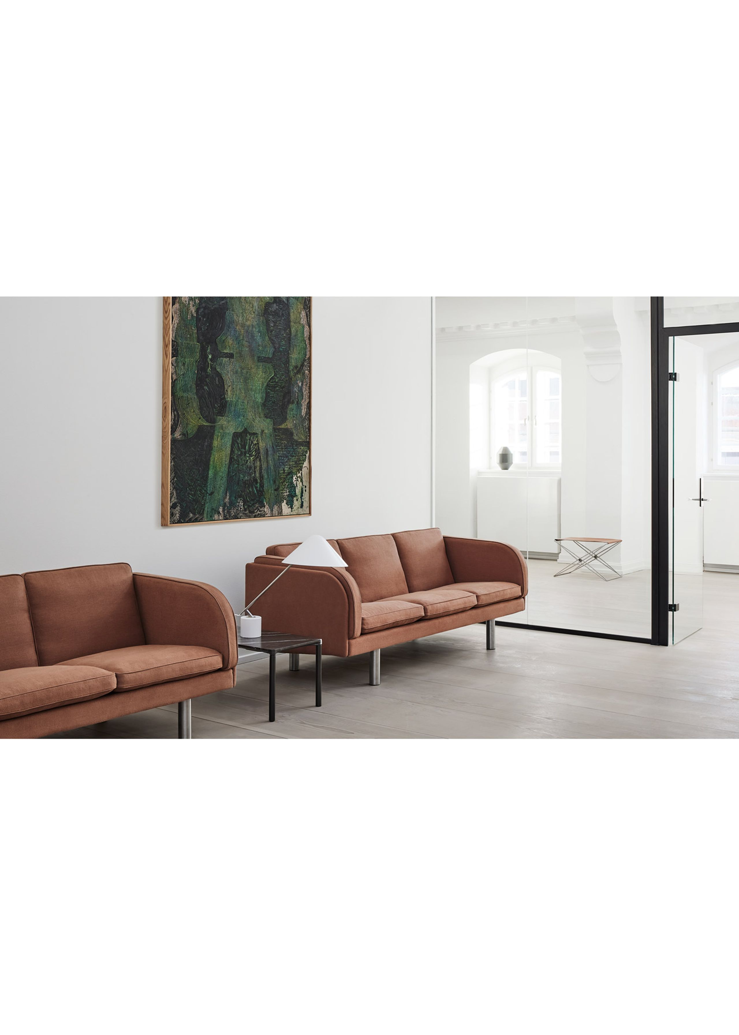Fredericia Furniture - 3 Person Sofa - JG Sofa 6523 by Jørgen Gammelgaard - Fiord 961 / Light Oiled Oak