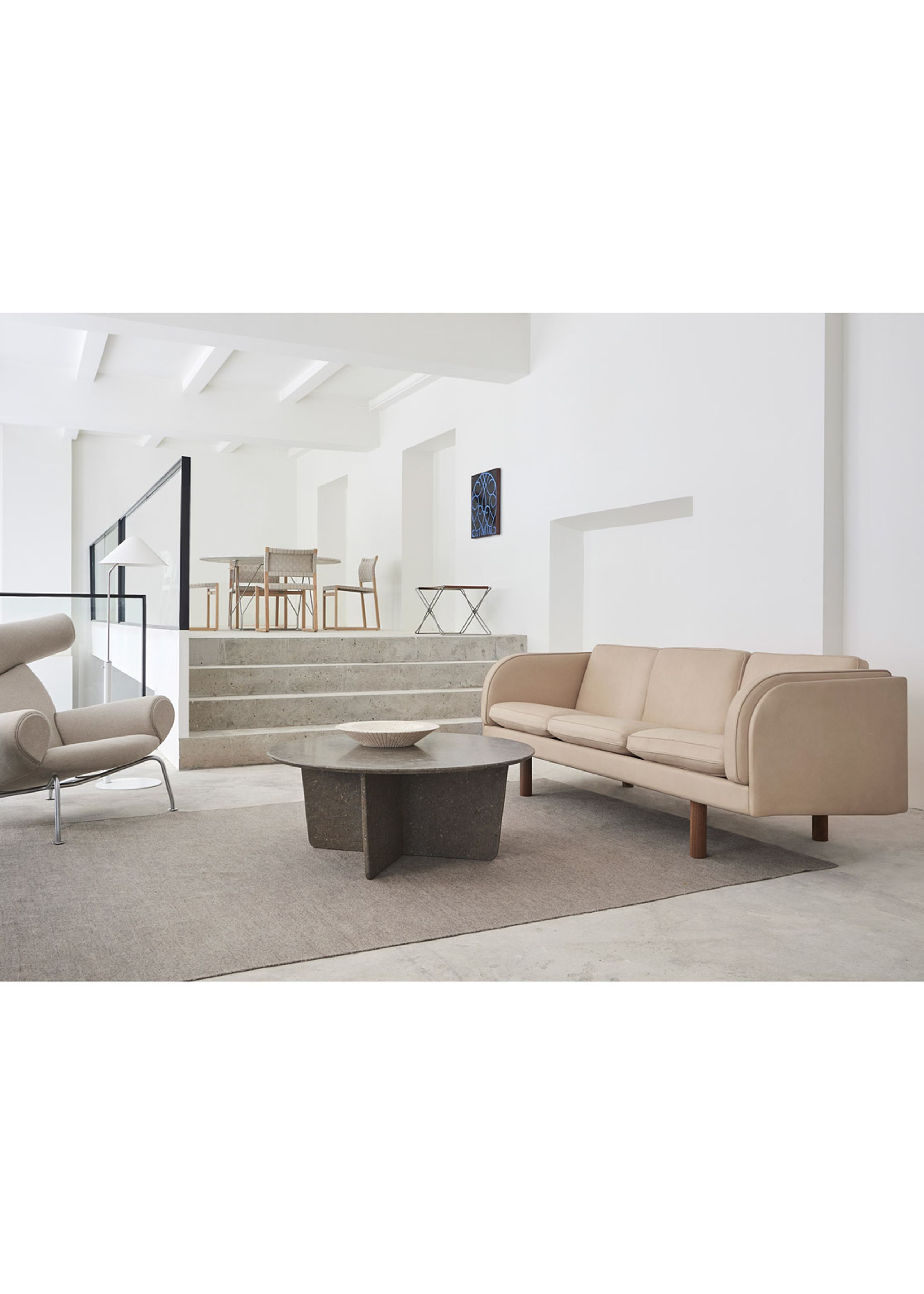 Fredericia Furniture - 3 Person Sofa - JG Sofa 6523 by Jørgen Gammelgaard - Fiord 961 / Light Oiled Oak