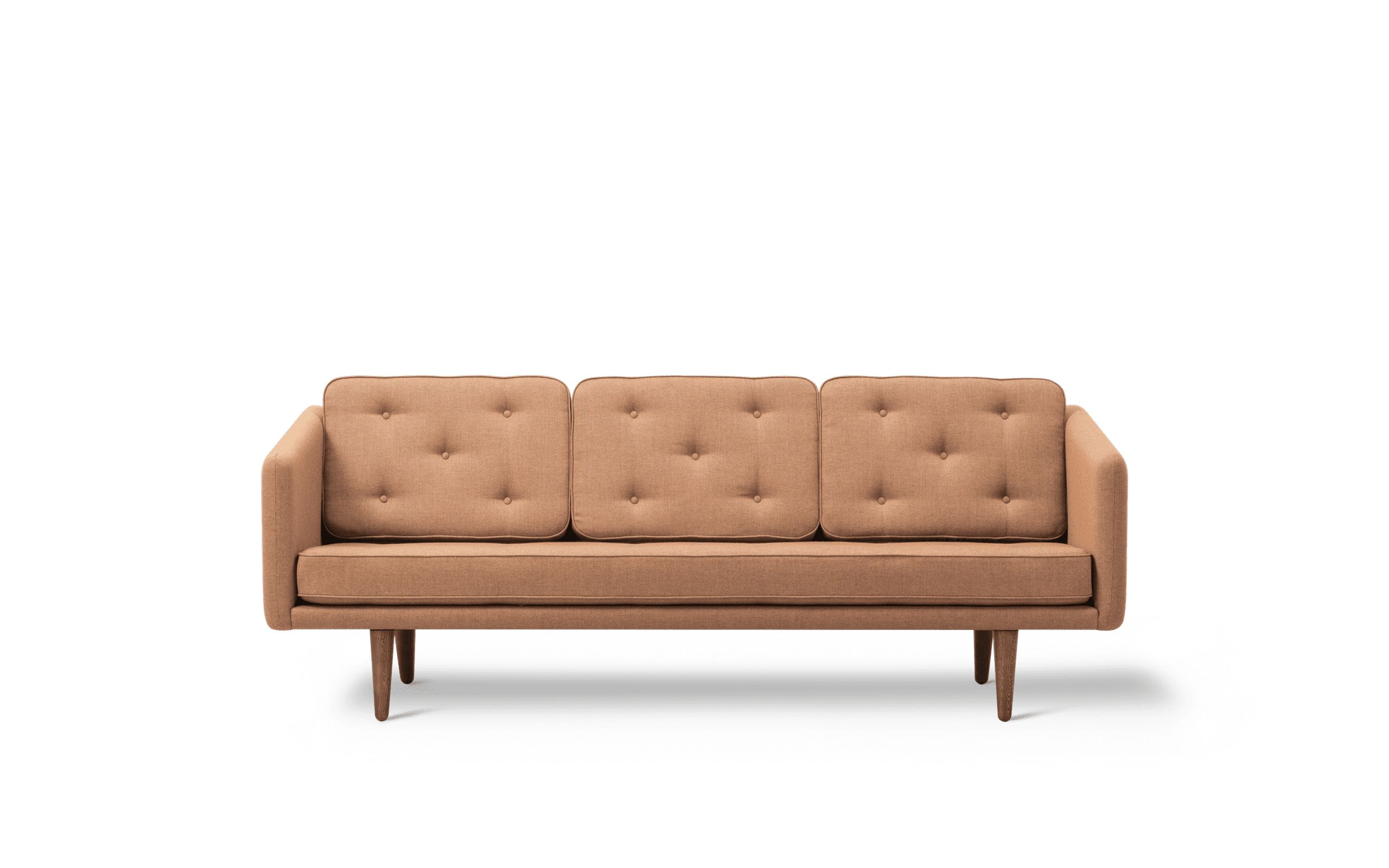 Fredericia Furniture - Pohovka pro 3 osoby - No. 1 Sofa 2003 by Børge Mogensen - Re-wool 568 / Smoked oak