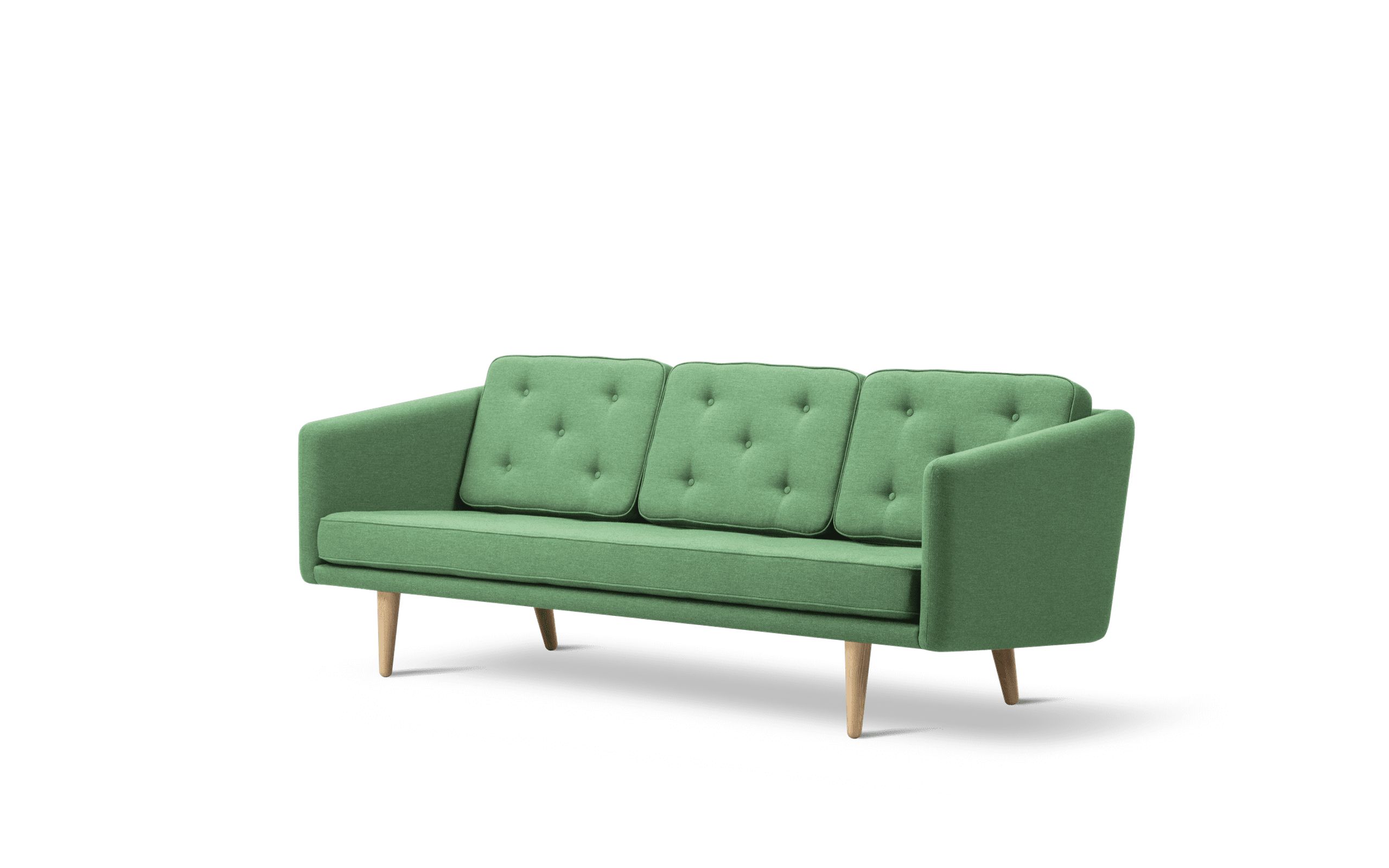 Fredericia Furniture - 3 Personers Sofa - No. 1 Sofa 2003 by Børge Mogensen - Re-wool 967 / Oak oil