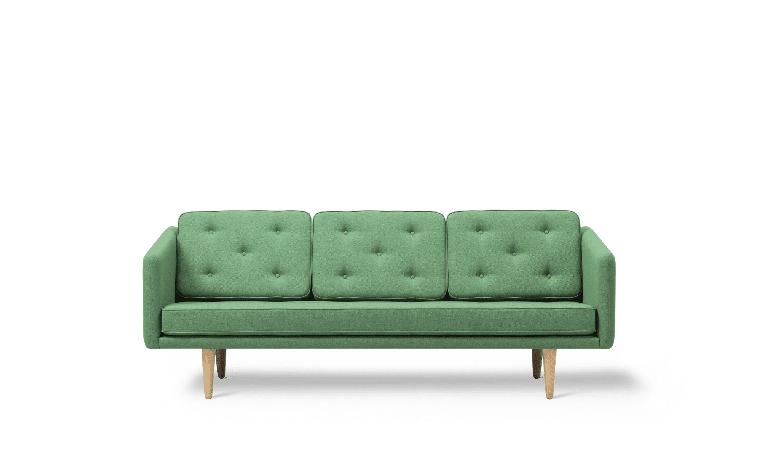 Fredericia Furniture - 3 Personers Sofa - No. 1 Sofa 2003 by Børge Mogensen - Re-wool 967 / Oak oil