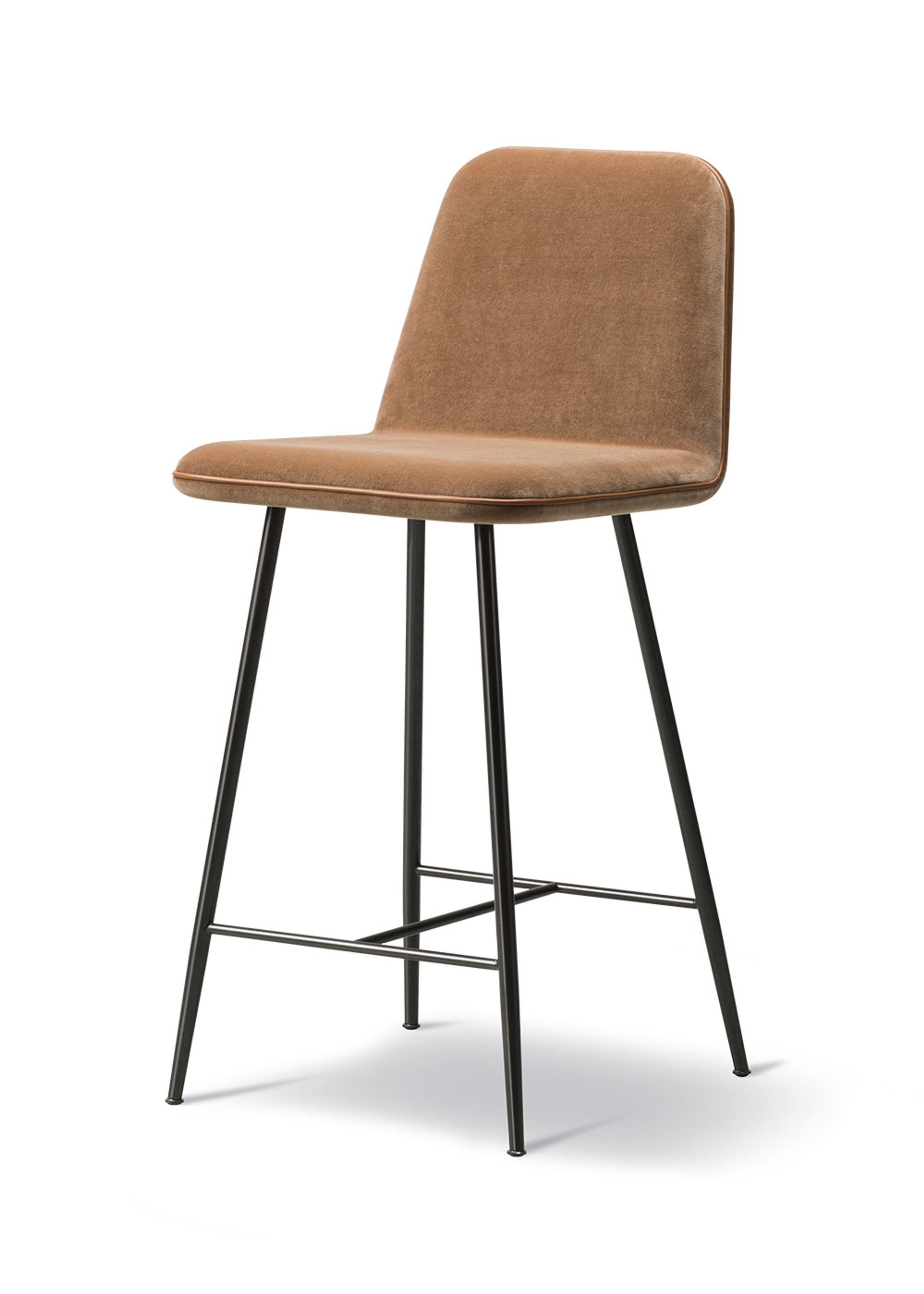 Fredericia Furniture - Banco de bar - v - Harald 343 / Black Steel