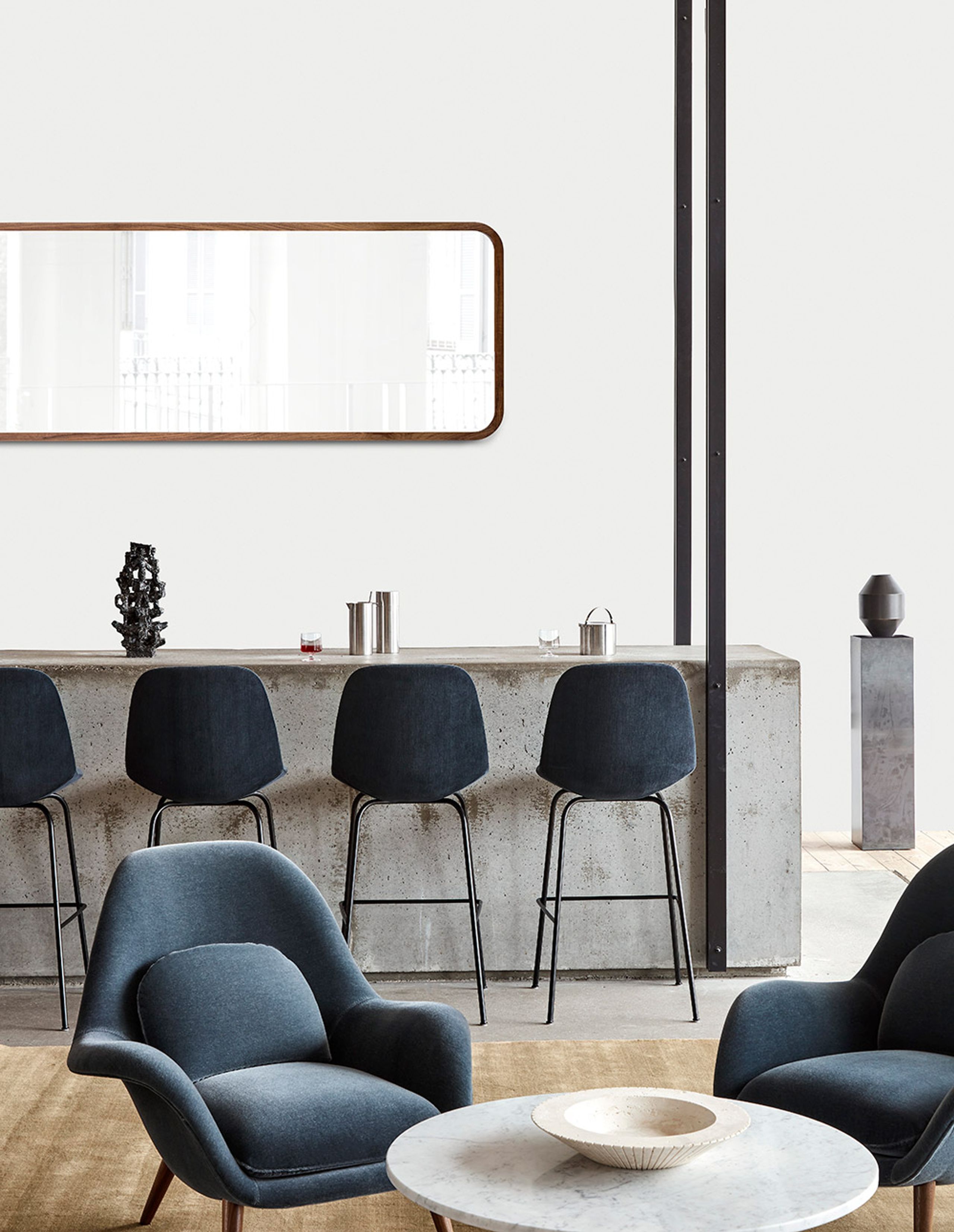 Fredericia Furniture - Consiglio - Pato Table 4684 by Welling/Ludvik - White Carrara