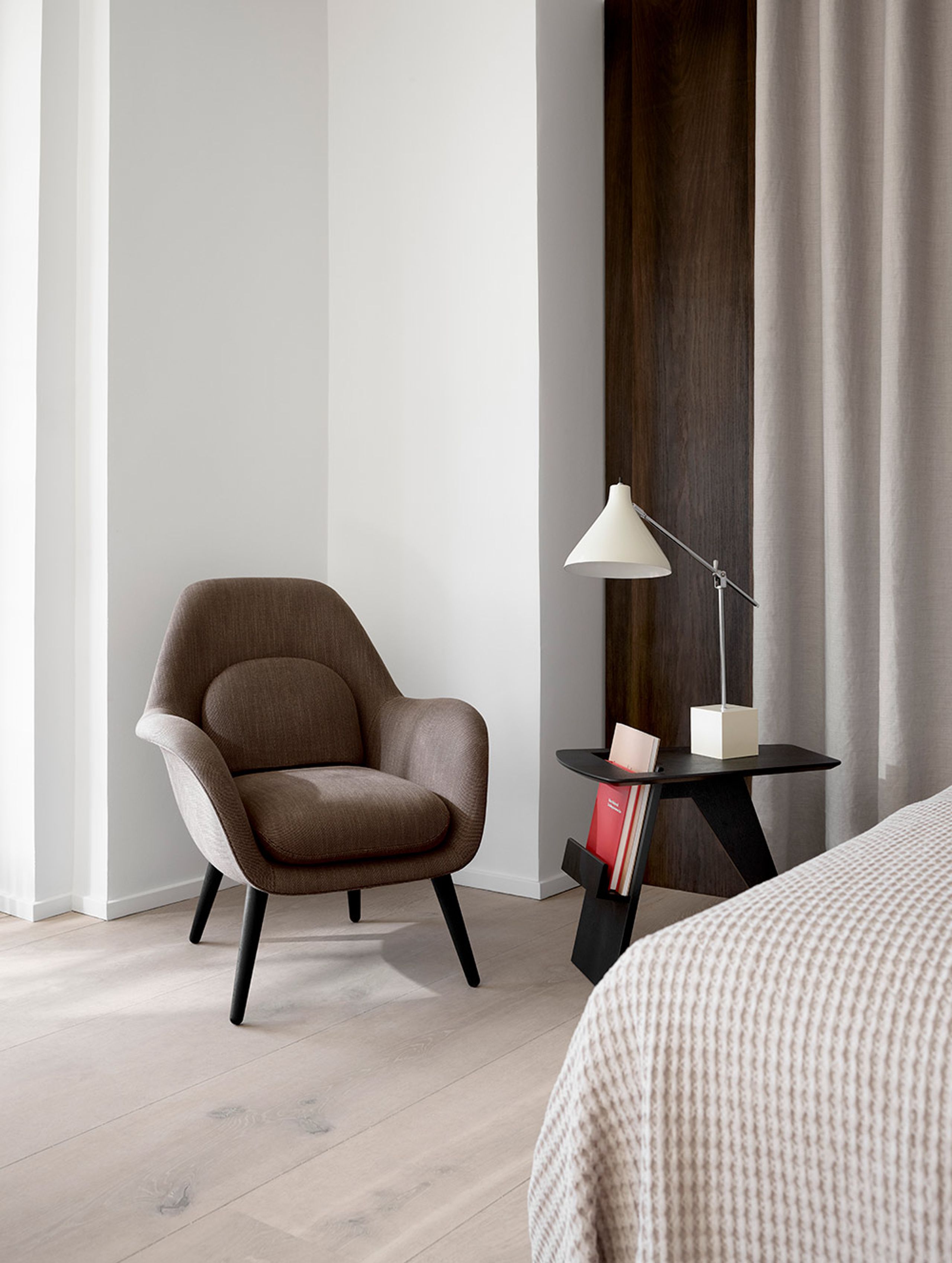 Fredericia Furniture - Table - Risom Magazine Table by Jens Risom - Black Lacquered Oak