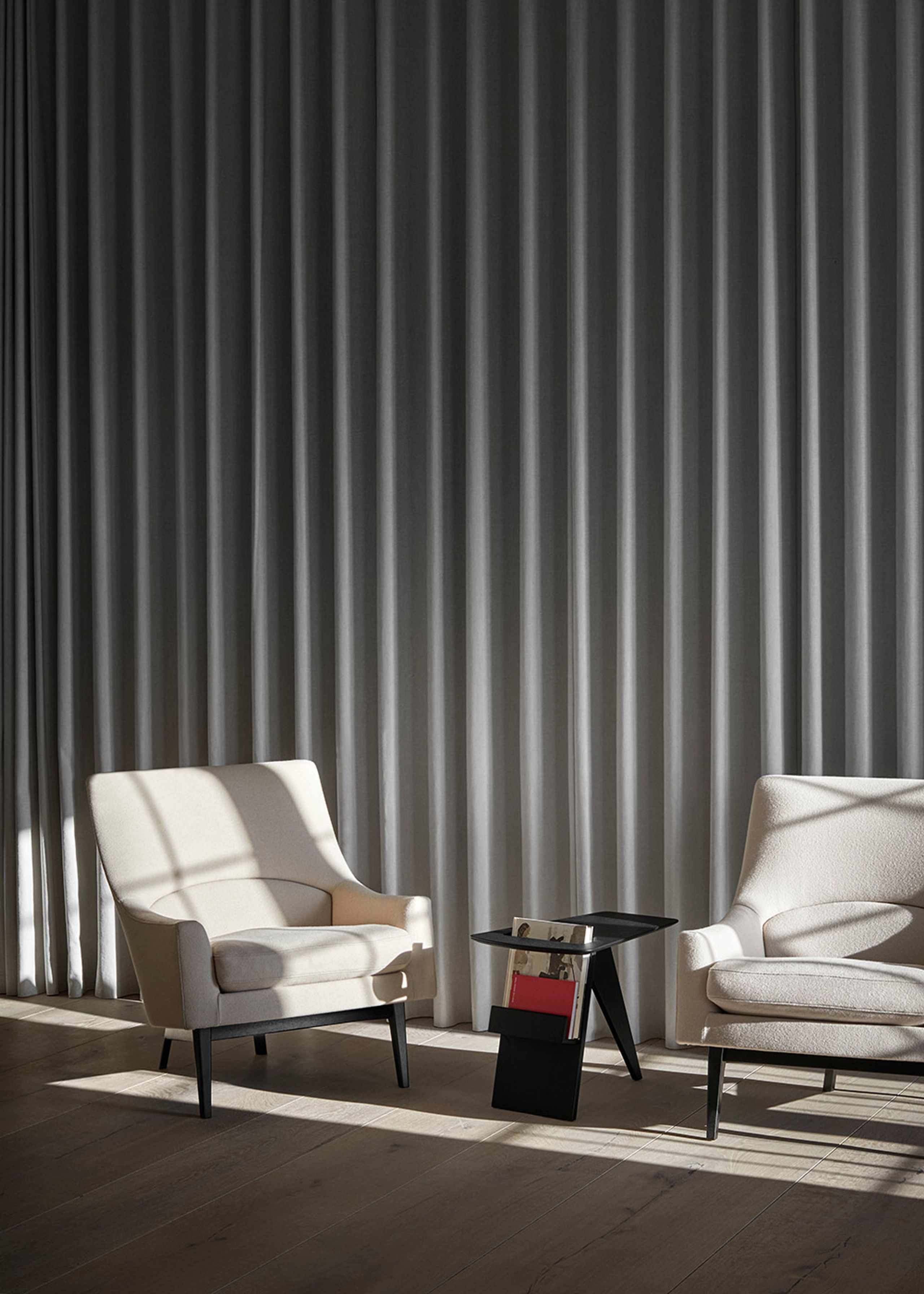 Fredericia Furniture - Table - Risom Magazine Table by Jens Risom - Black Lacquered Oak