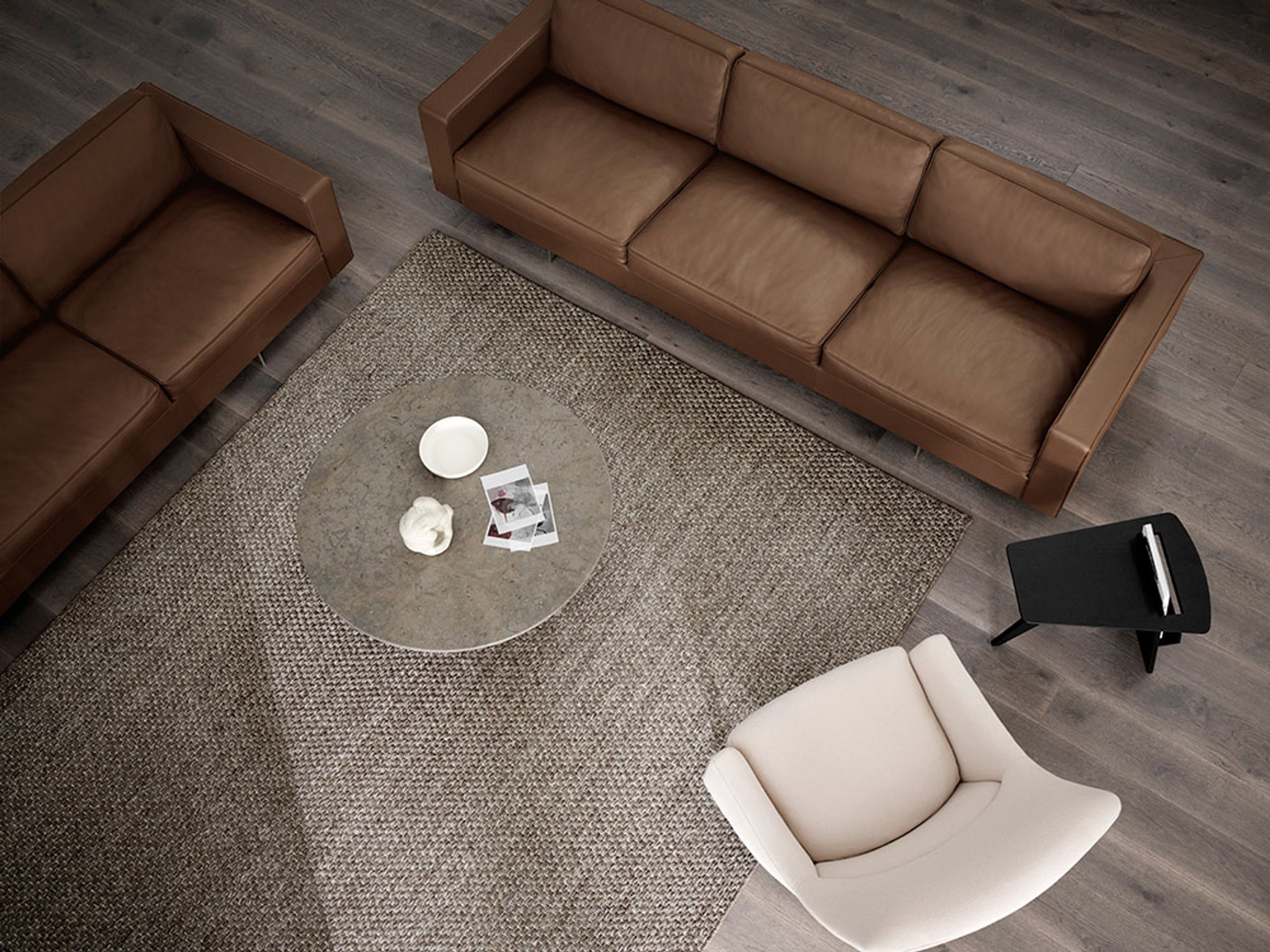 Fredericia Furniture - Table - Risom Magazine Table by Jens Risom - Black Lacquered Oak