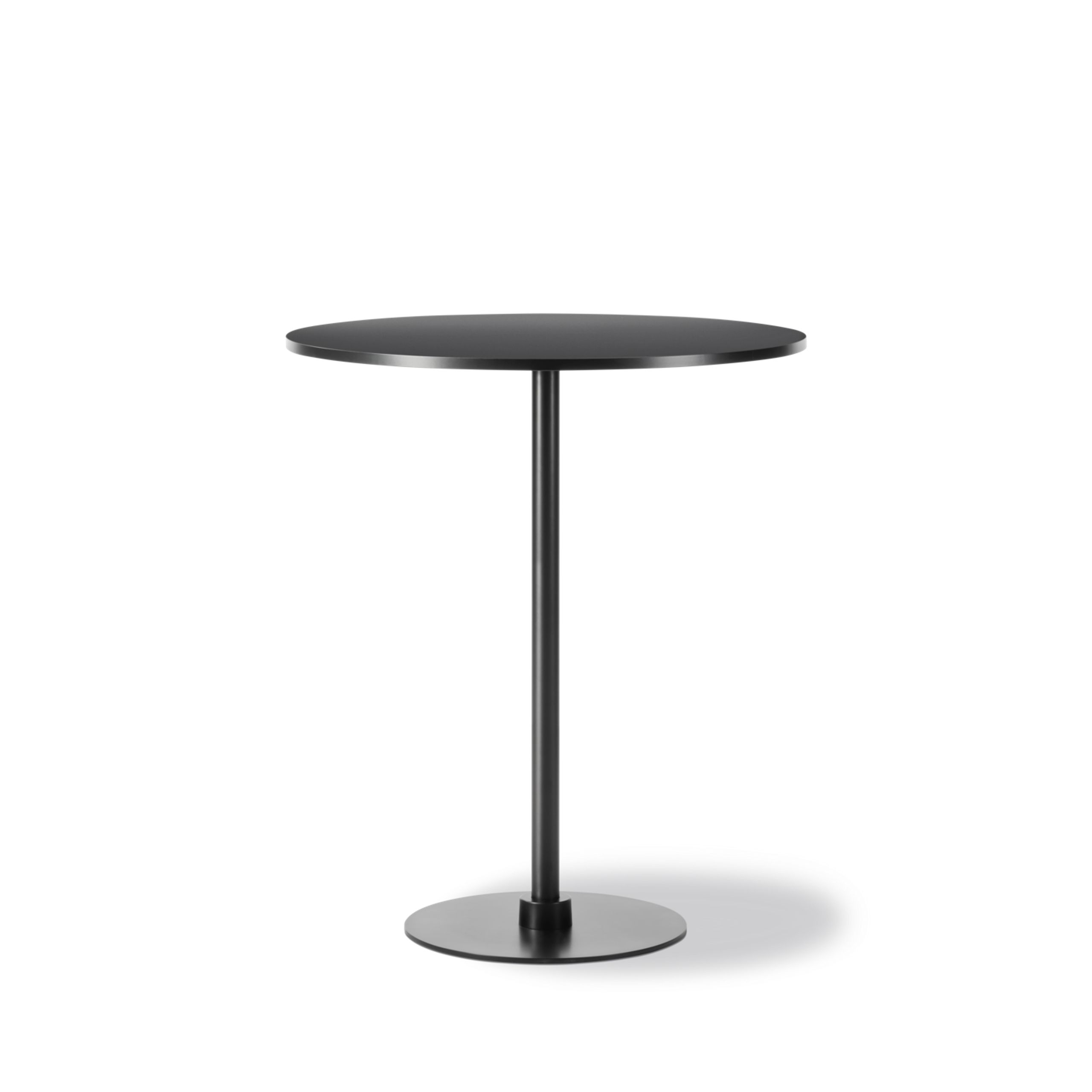 Fredericia Furniture - Cafe-table - Plan Column Table 6629 / By Edward Barber & Jay Osgerby - Black Laminate / Black