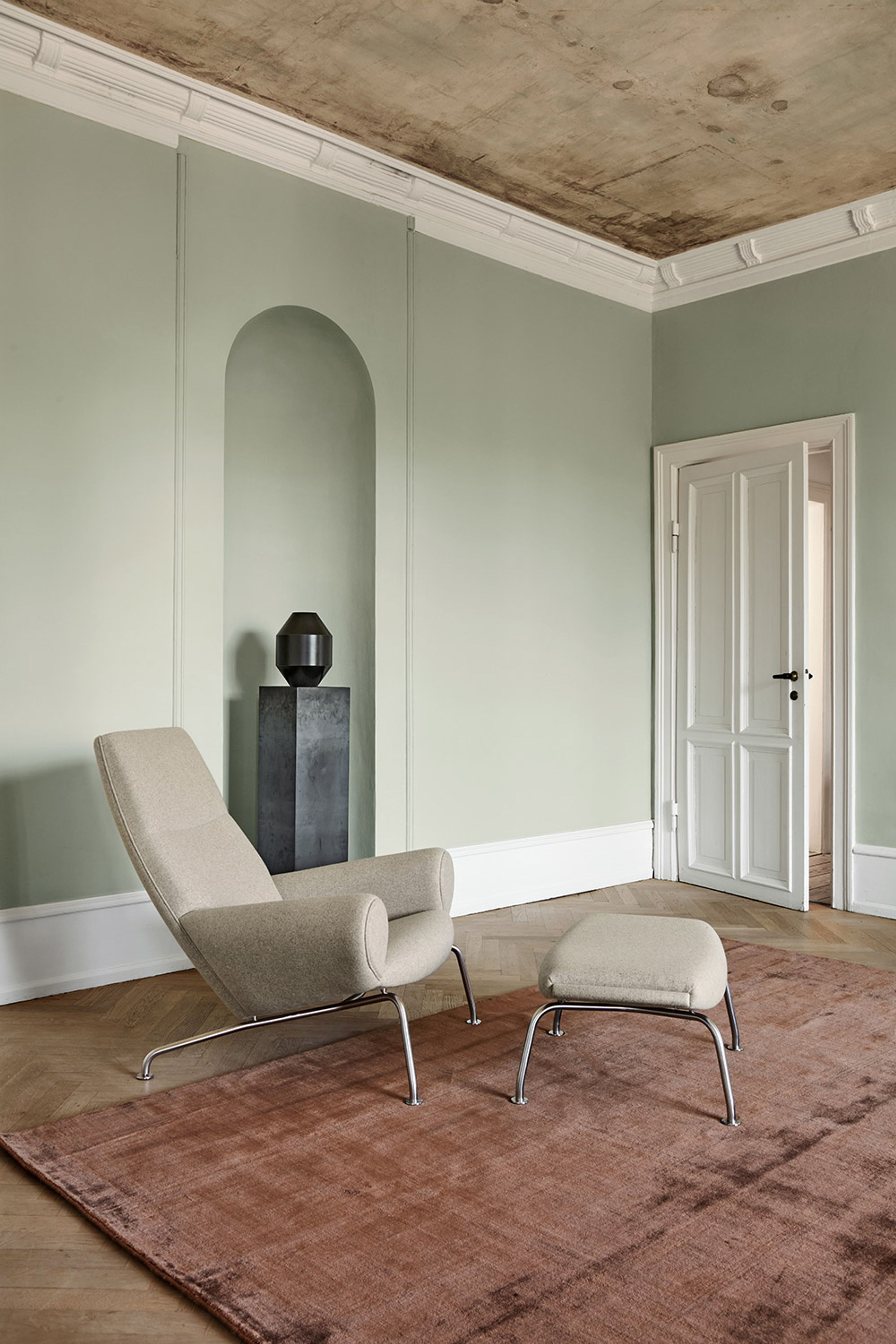 Fredericia Furniture - Fodskammel - Wegner Ox Ottoman 1002 by Hans J. Wegner - Max 95 Cognac