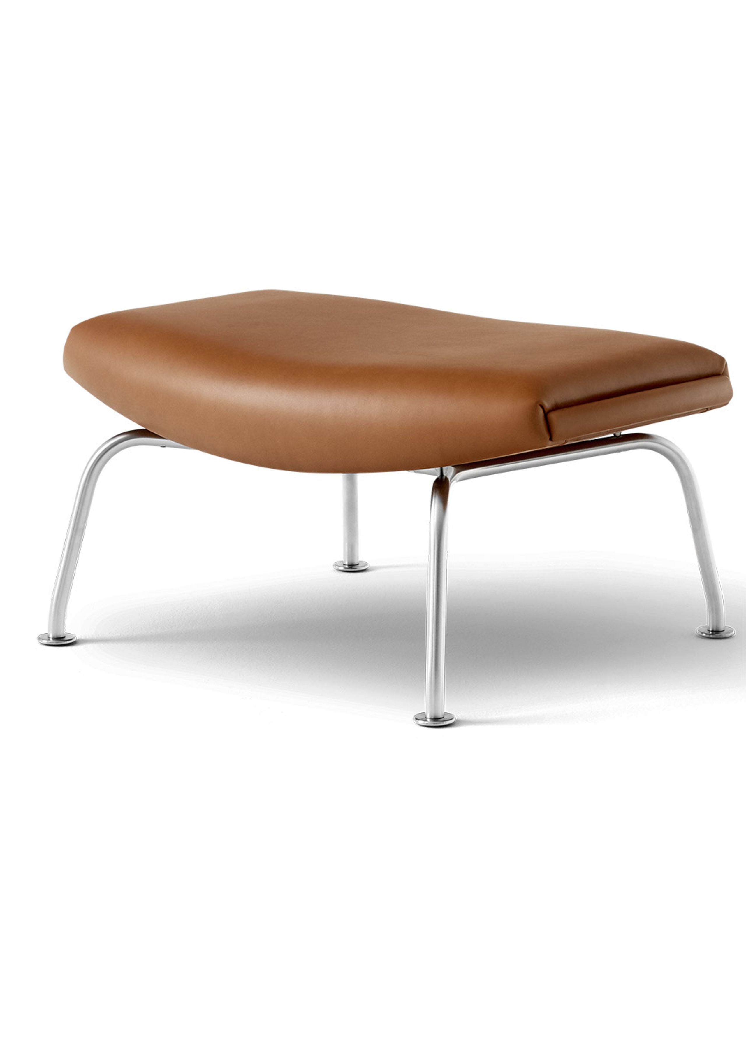 Fredericia Furniture - Fodskammel - Wegner Ox Ottoman 1002 by Hans J. Wegner - Max 95 Cognac