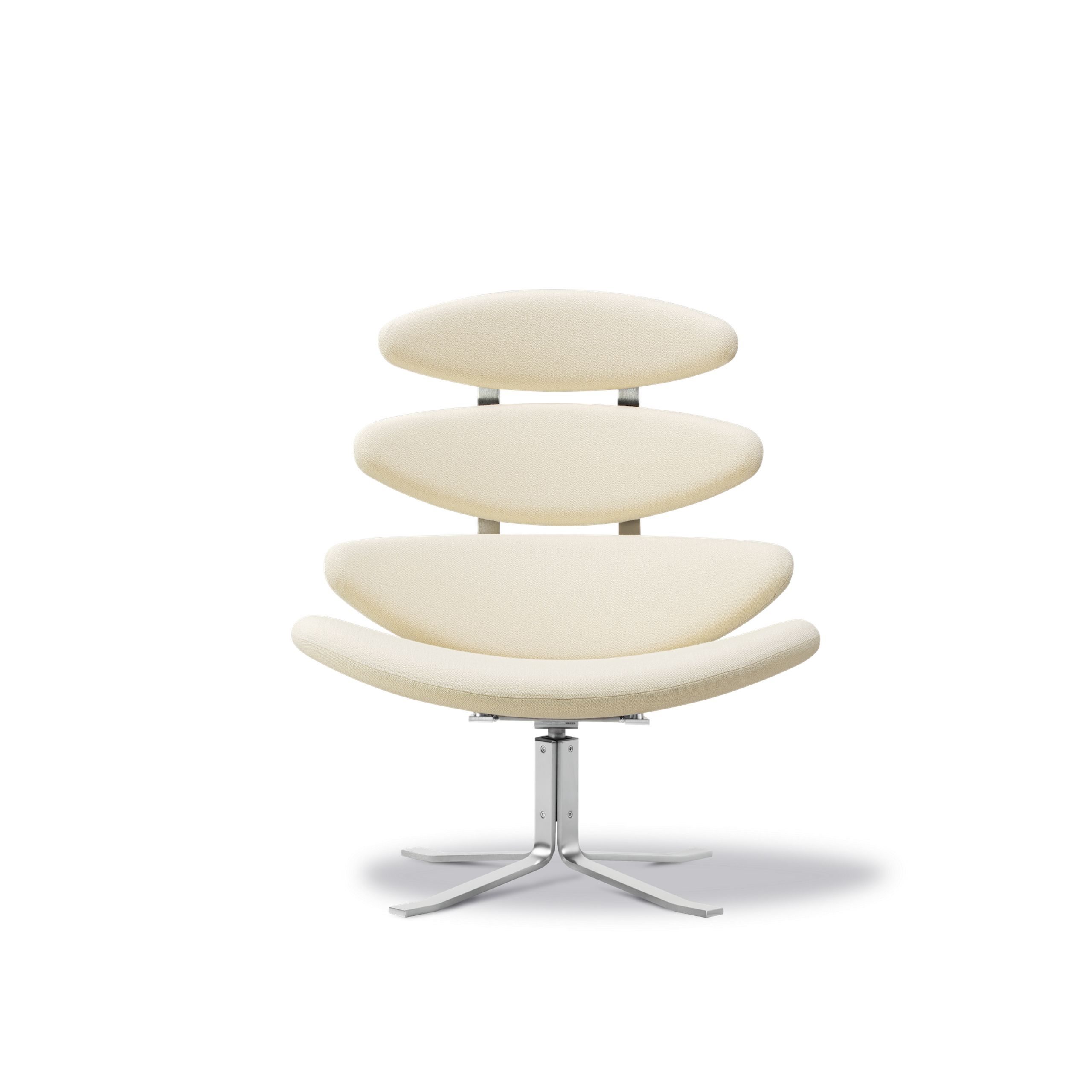 Fredericia Furniture - Sessel - Corona Chair 5000 by By Poul M. Volther - Vidar 1511, Brushed Steel