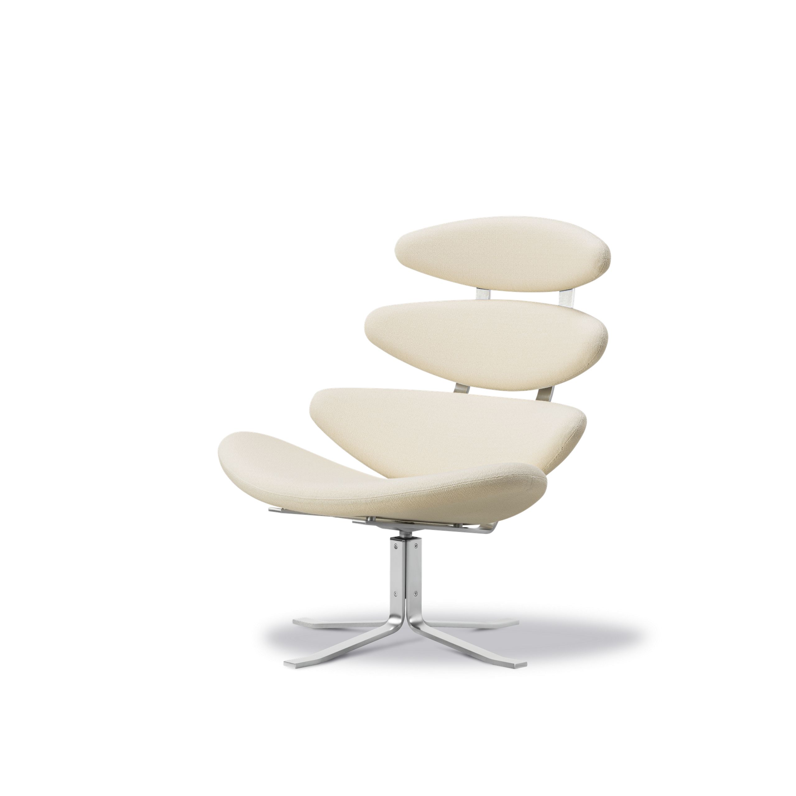 Fredericia Furniture - Sessel - Corona Chair 5000 by By Poul M. Volther - Vidar 1511, Brushed Steel
